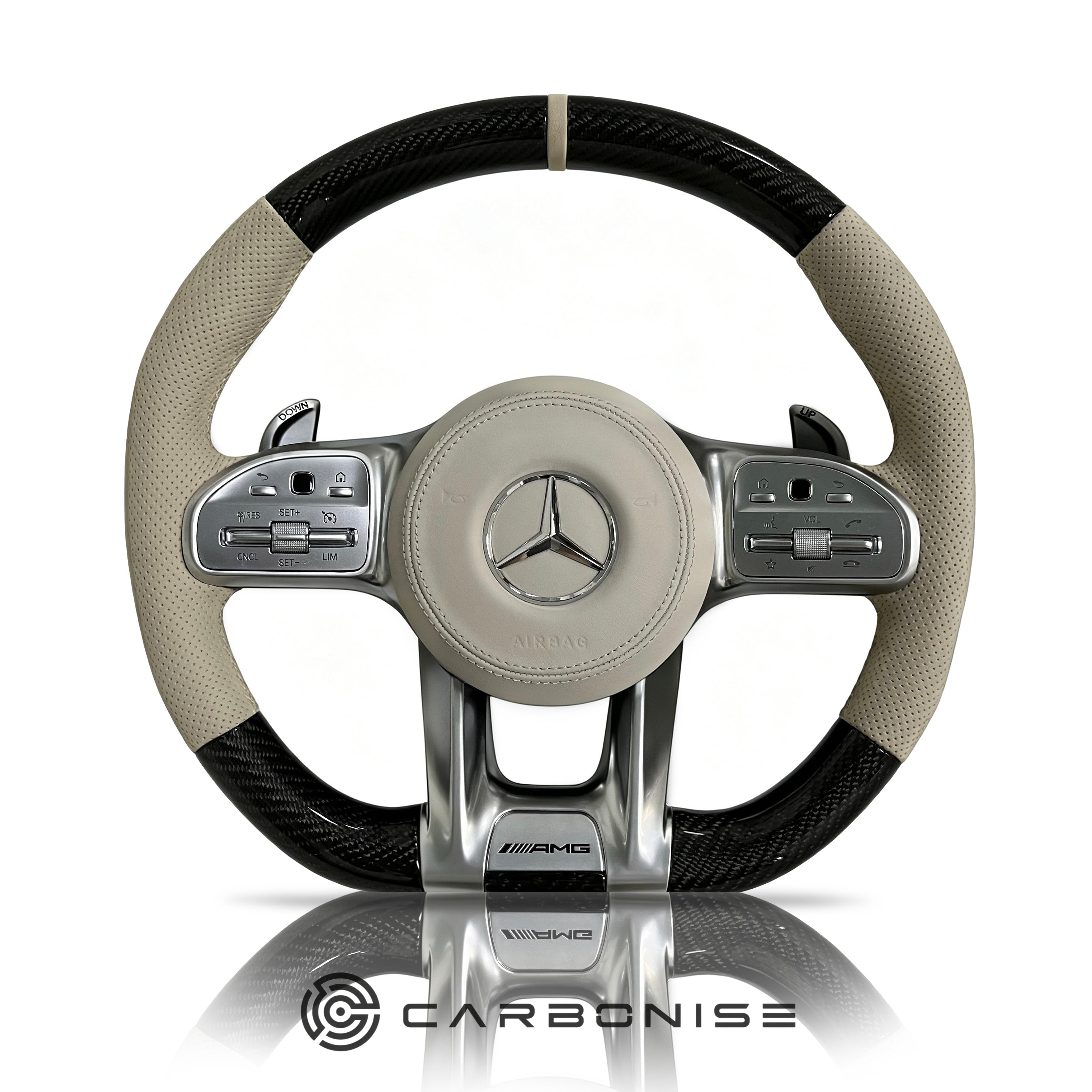 Mercedes-Benz Steering Wheel (Carbon Fiber+Perforated Leather) #26