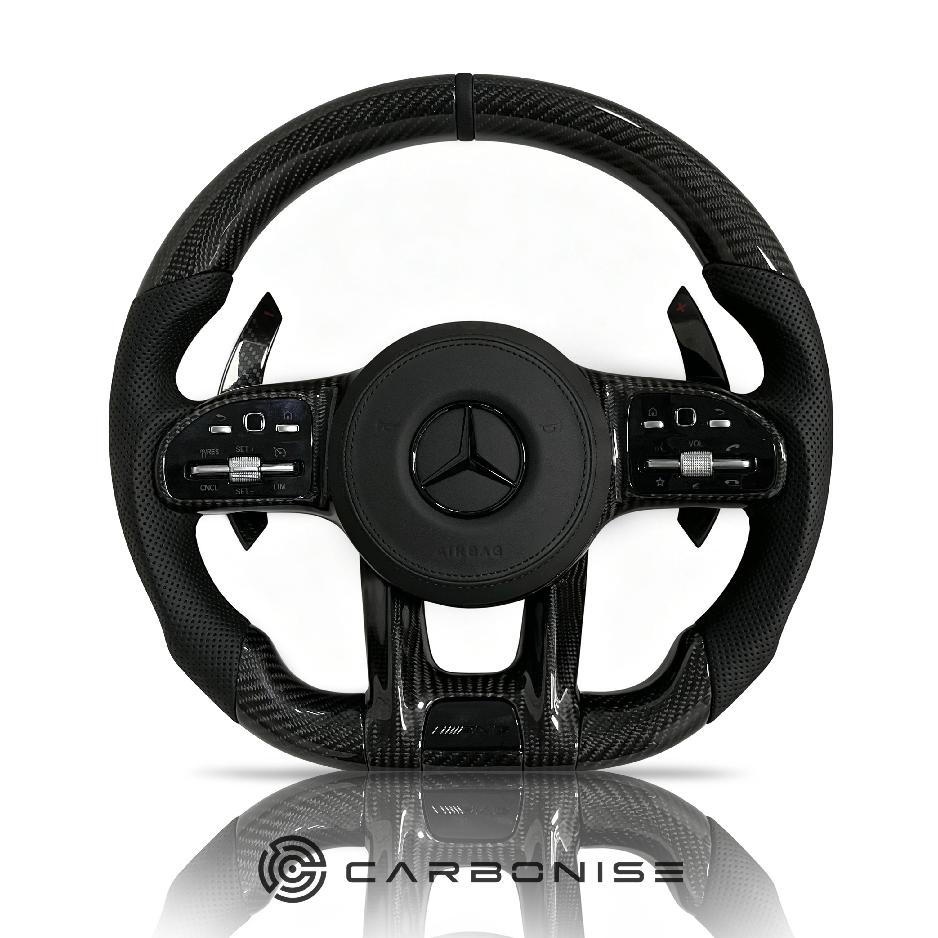 Mercedes-Benz Steering Wheel (Carbon Fiber+Perforated Leather) #29