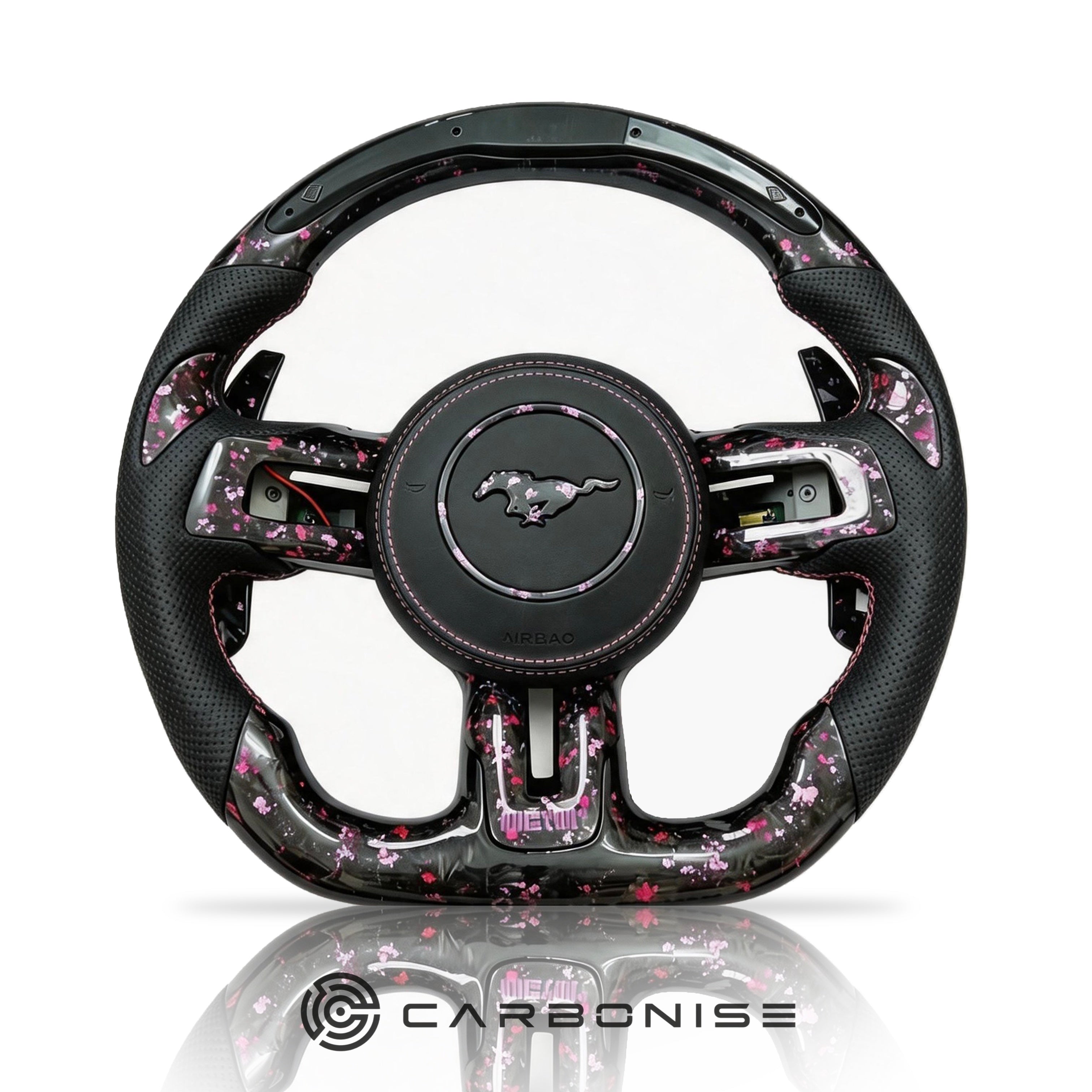 Mustang Steering Wheel (Forged Carbon Fiber+Leather)#40