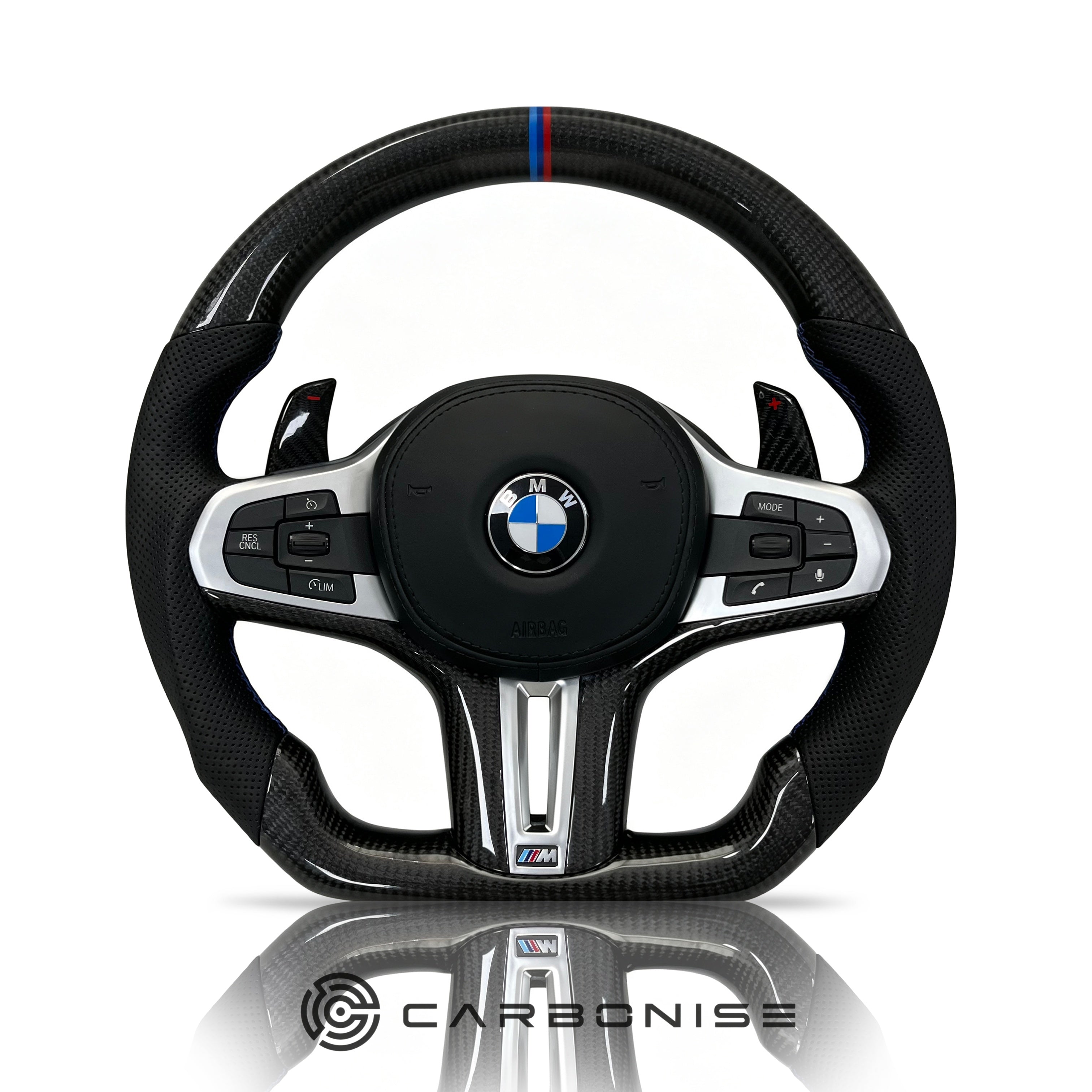 BMW Steering Wheel (Carbon Fiber+Perforated Leather) #2
