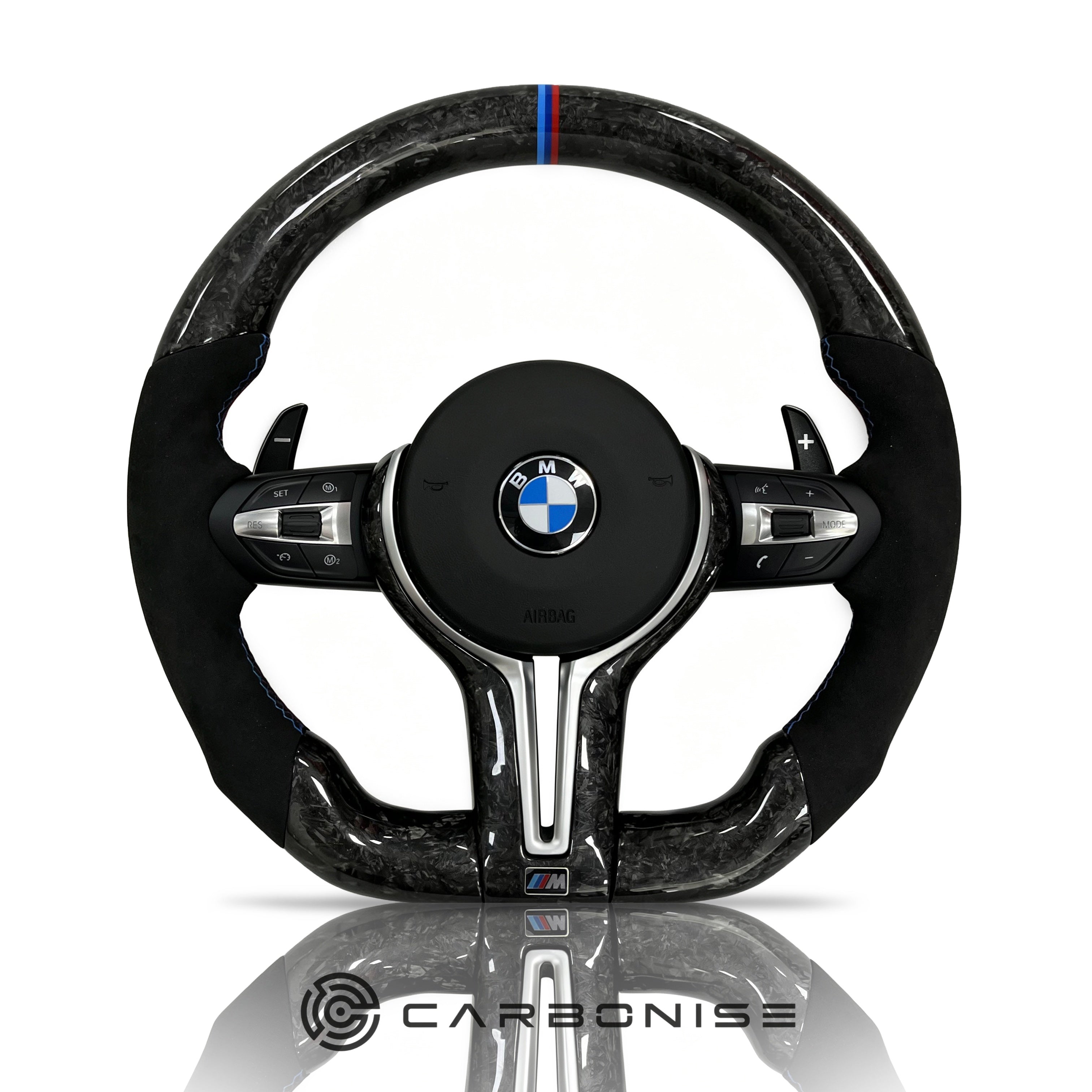 BMW Steering Wheel (Forged Carbon Fiber+Alcantara) @30