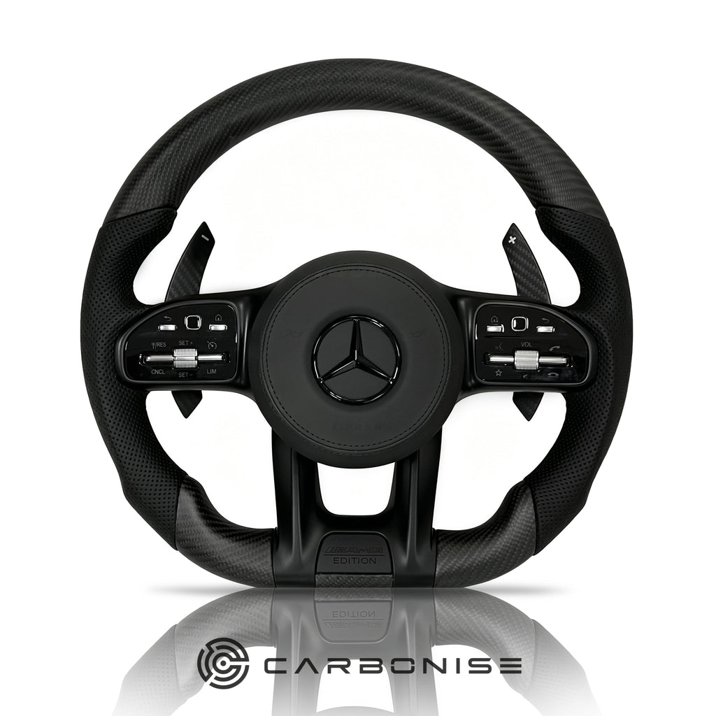 Mercedes-Benz Steering Wheel (Matte Carbon Fiber+Perforated Leather) #32