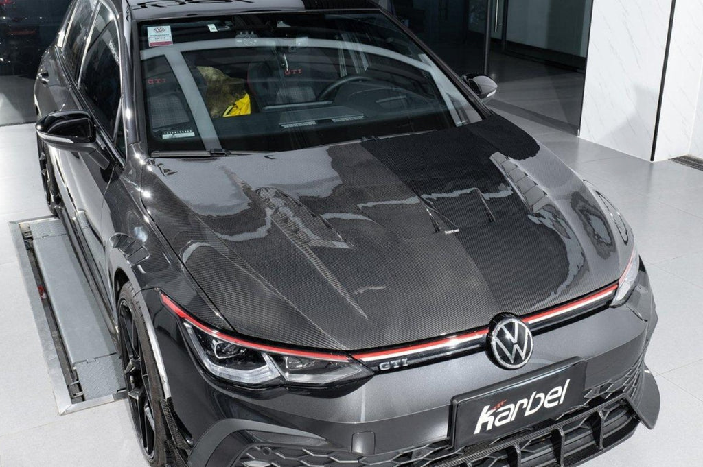 Karbel-Dry Carbon Fiber Hood Bonnet for Volkswagen Golf GTI / R-Line / R MK8 MK8.5