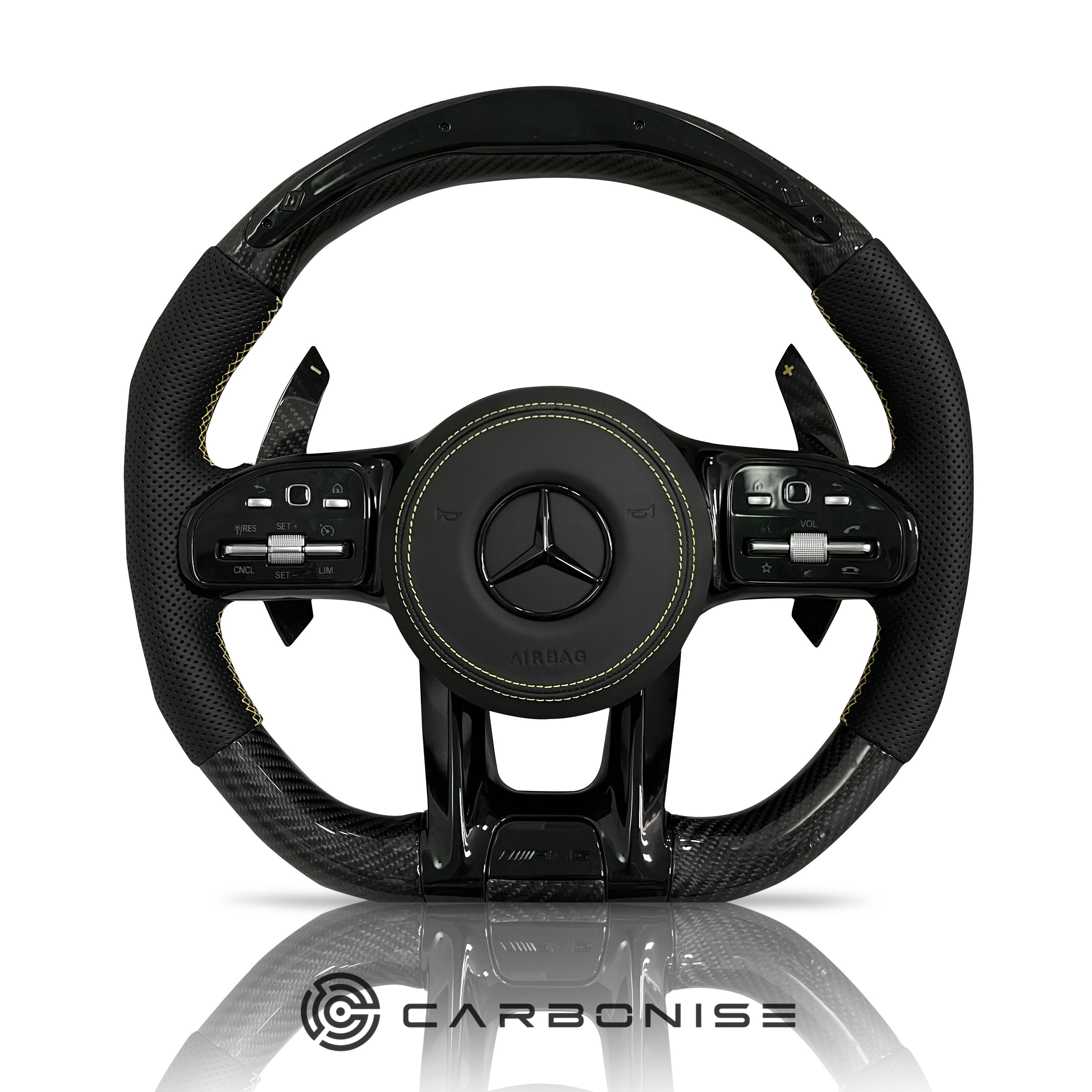 Mercedes-Benz Steering Wheel (Carbon Fiber+Perforated Leather) #03