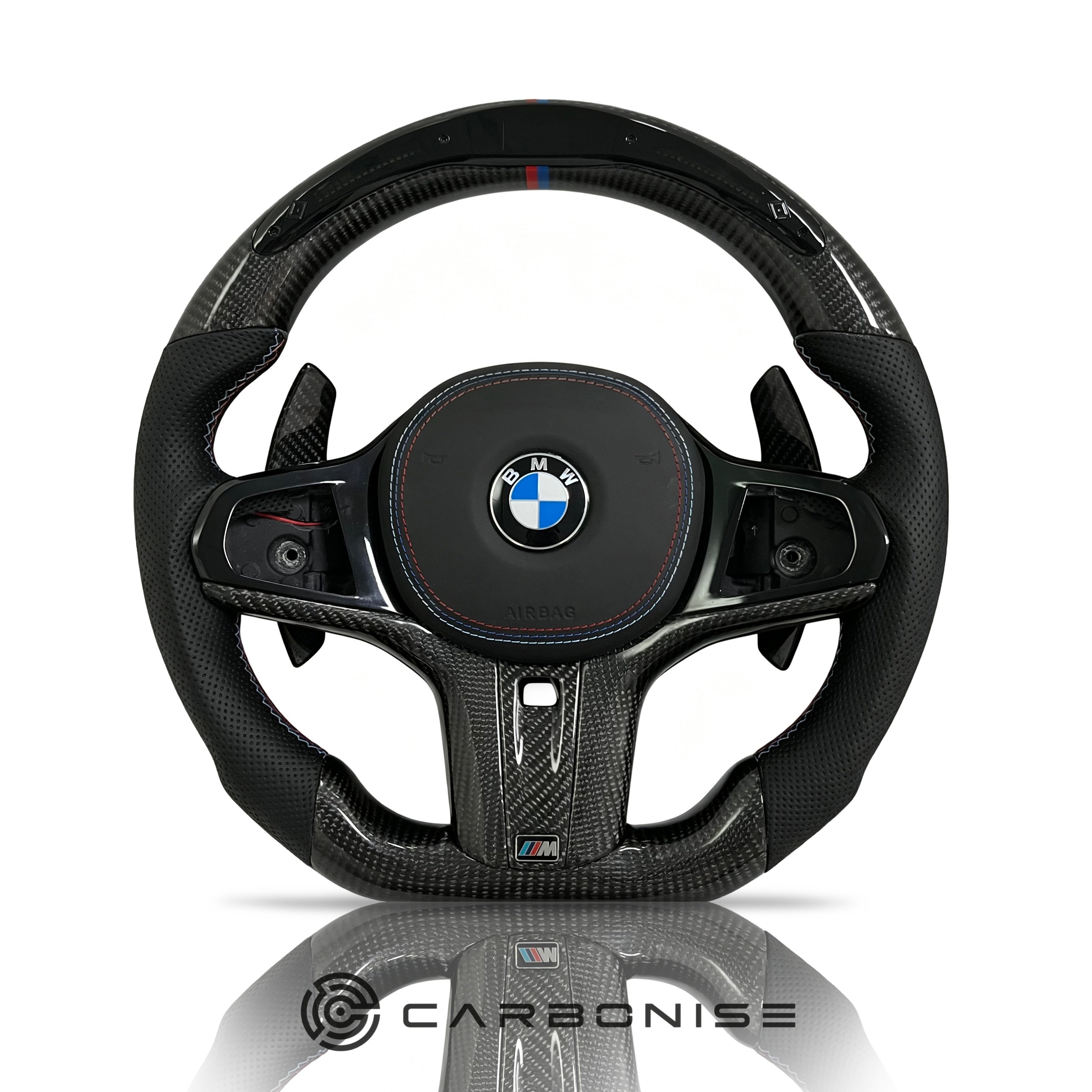 BMW Steering Wheel (Carbon Fiber+Perforated Leather) #3