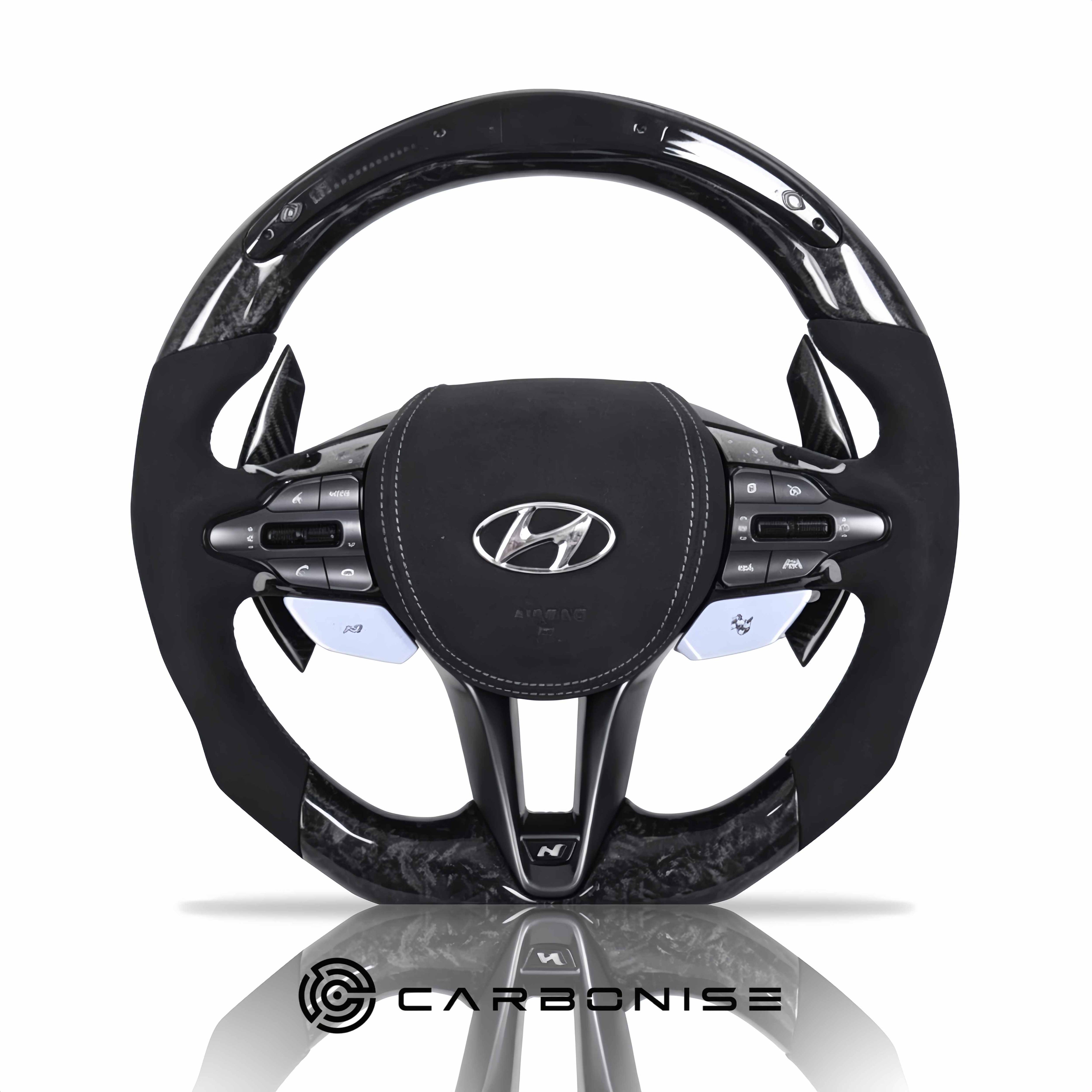 Hyundai Steering Wheel (Carbon Fiber+Alcantara) #03