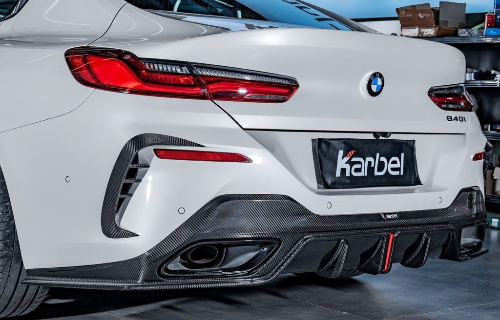 Karbel-Dry Carbon Fiber Rear Bumper Canards for BMW M850 840 G14 G15 G16