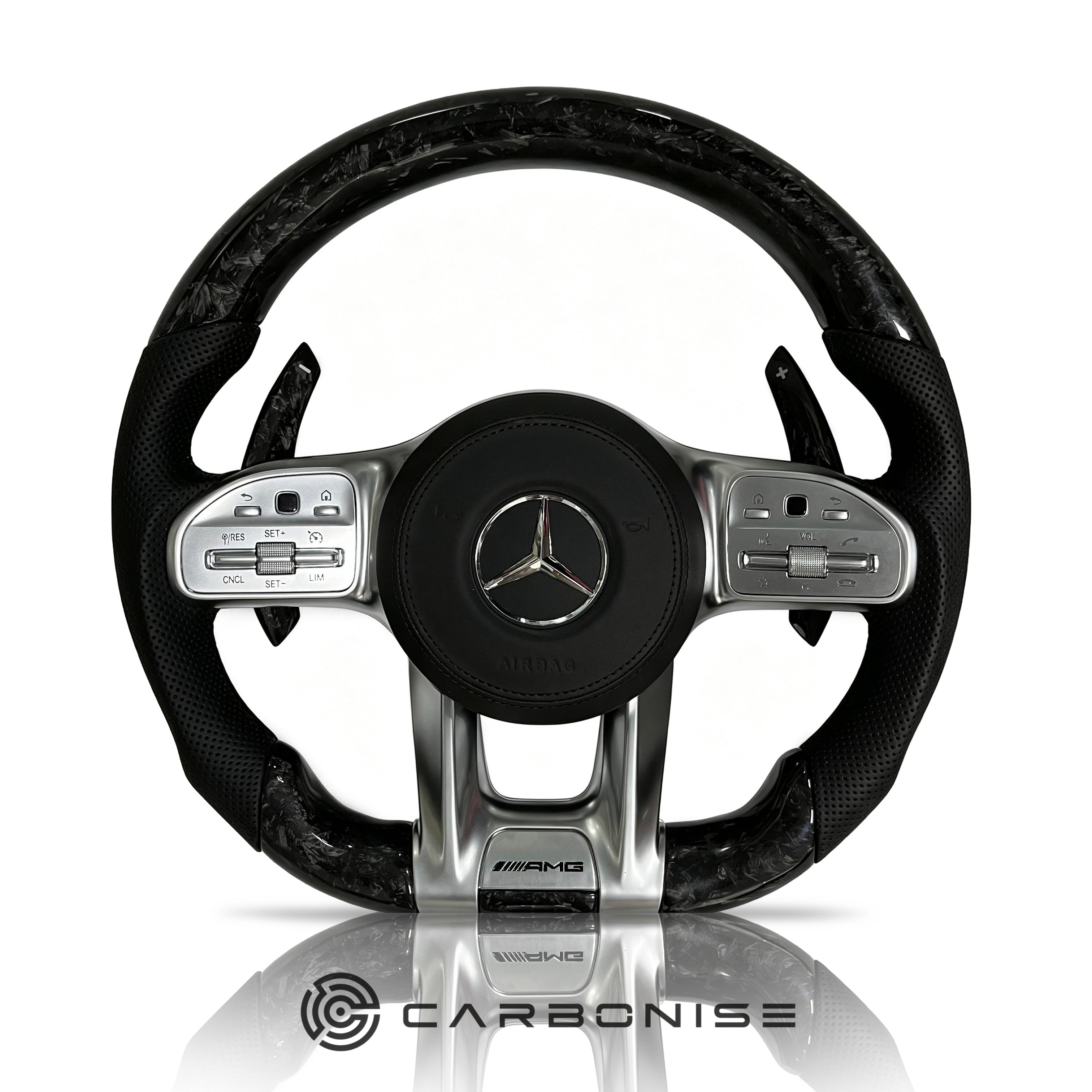 Mercedes-Benz Steering Wheel (Forged Carbon Fiber+Perforated Leather) #42