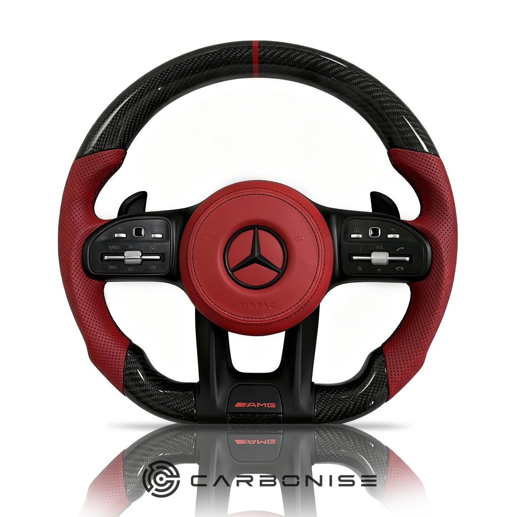 Mercedes-Benz Steering Wheel (Carbon Fiber+Perforated Leather) #43