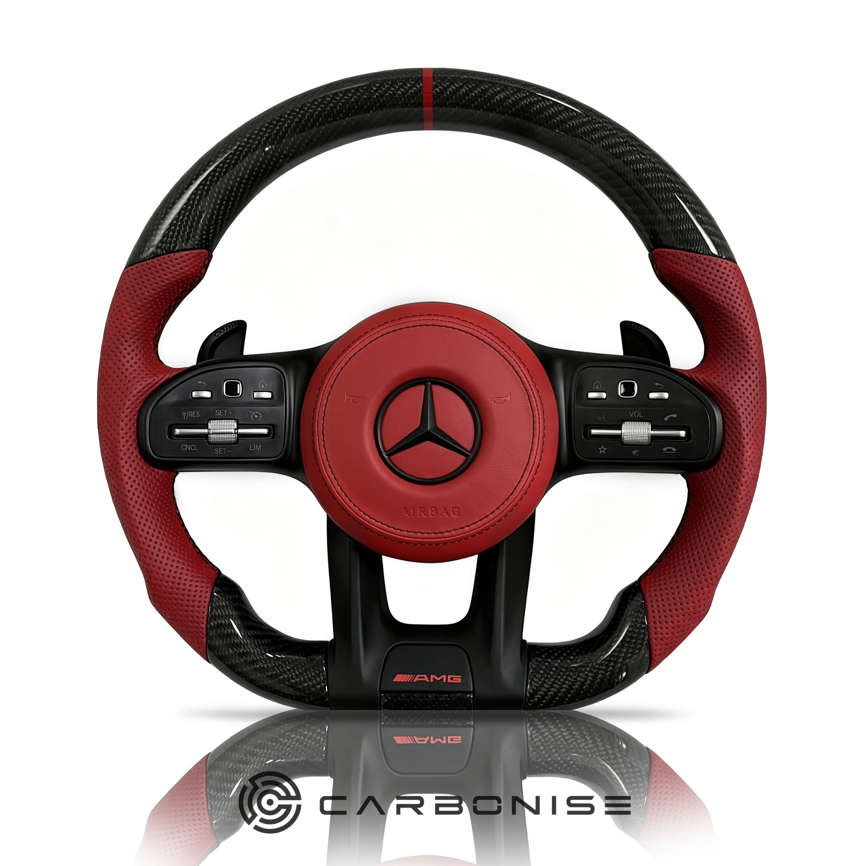 Mercedes-Benz Steering Wheel (Carbon Fiber+Perforated Leather) #43