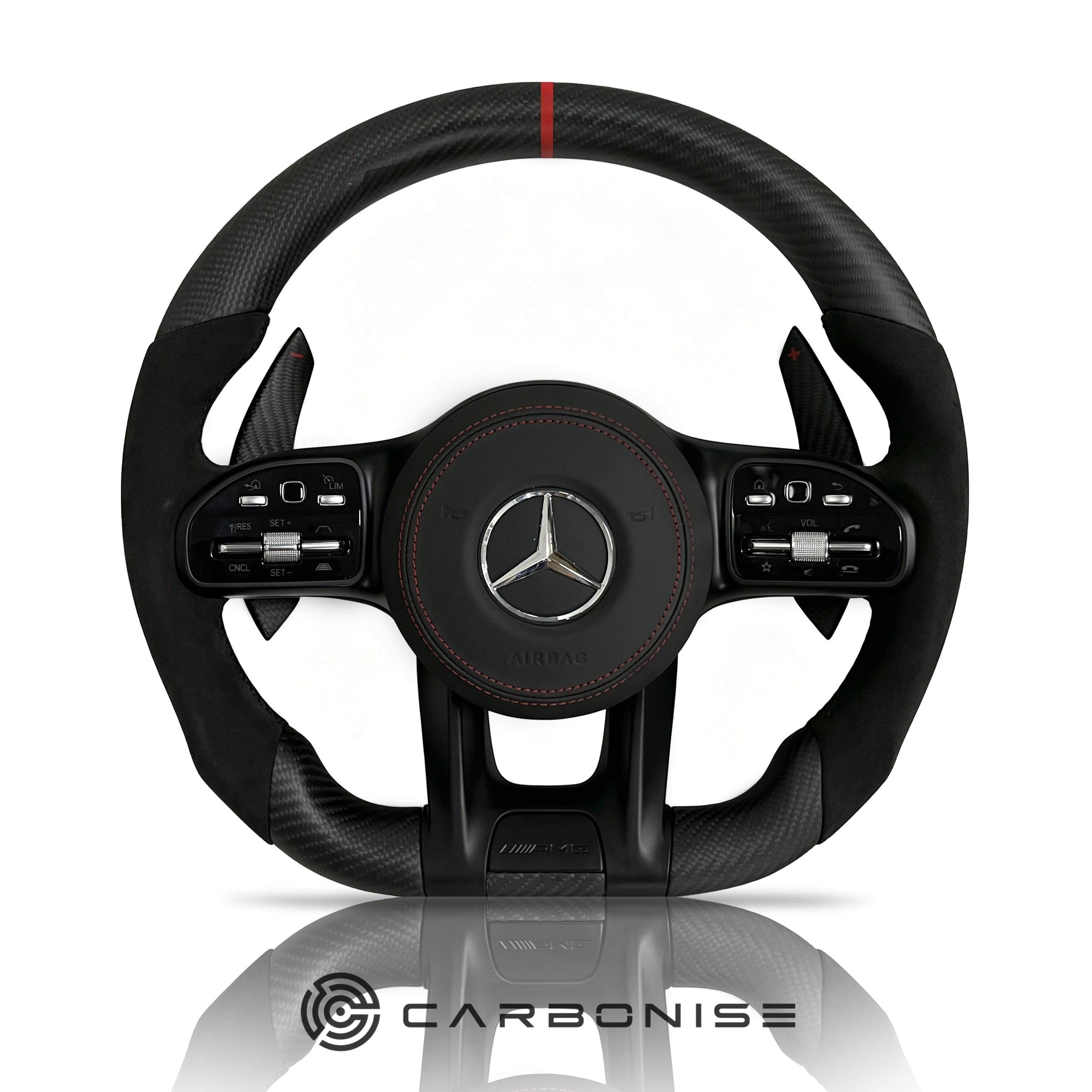 Mercedes-Benz Steering Wheel (Matte Carbon Fiber+Alcantara)#45
