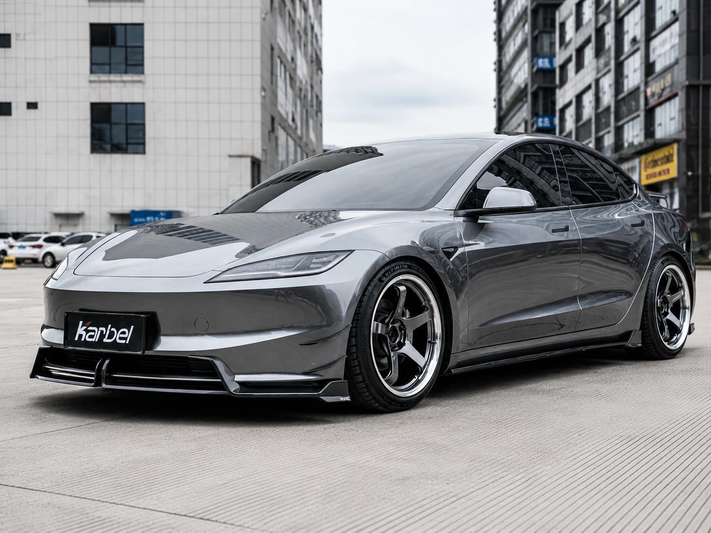Karbel-Dry Carbon Side Skirts for Tesla Model 3 Highland / P 2024-ON Dry Pre-preg Carbon Fiber