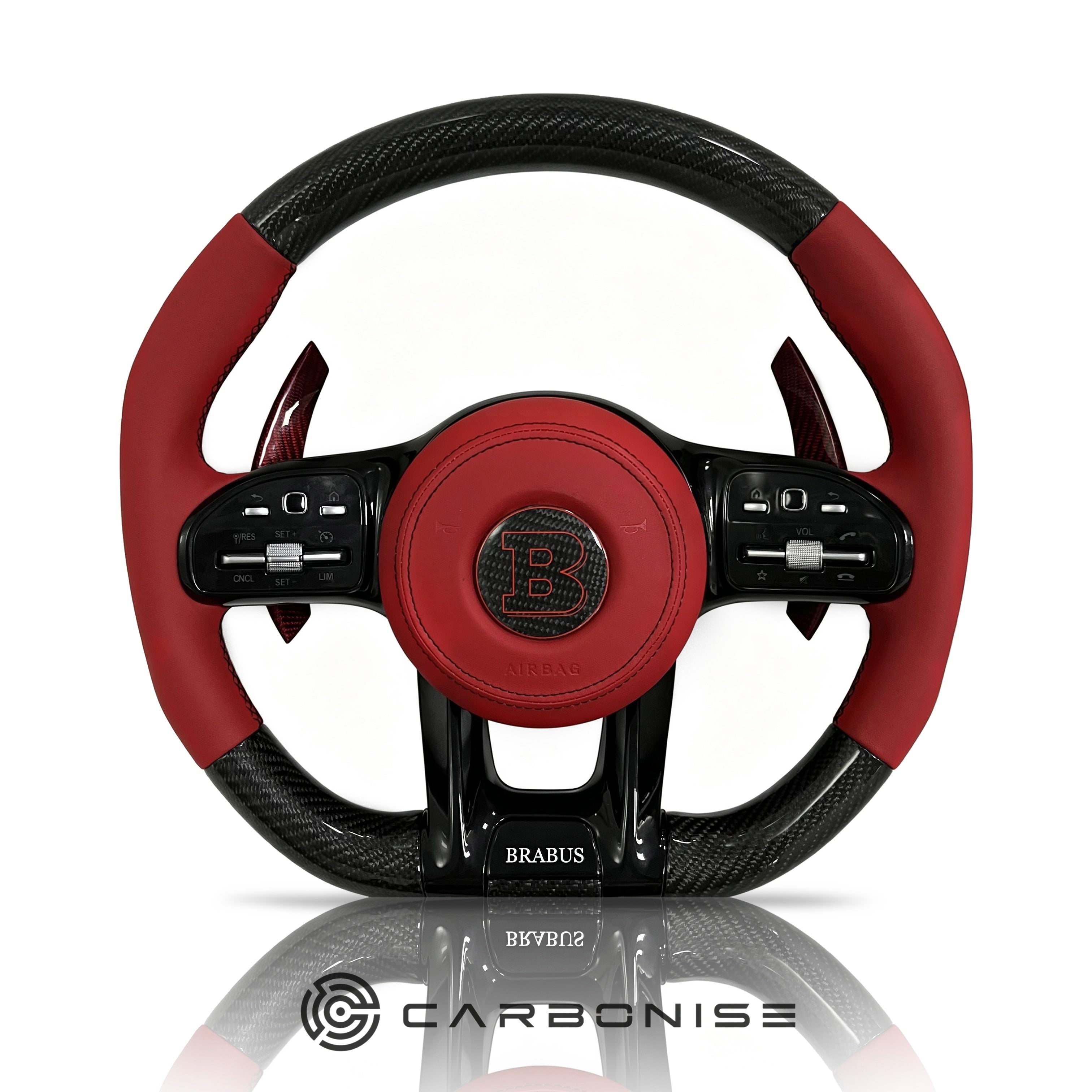 Mercedes-Benz Steering Wheel (Carbon Fiber+ Smooth Leather) #49