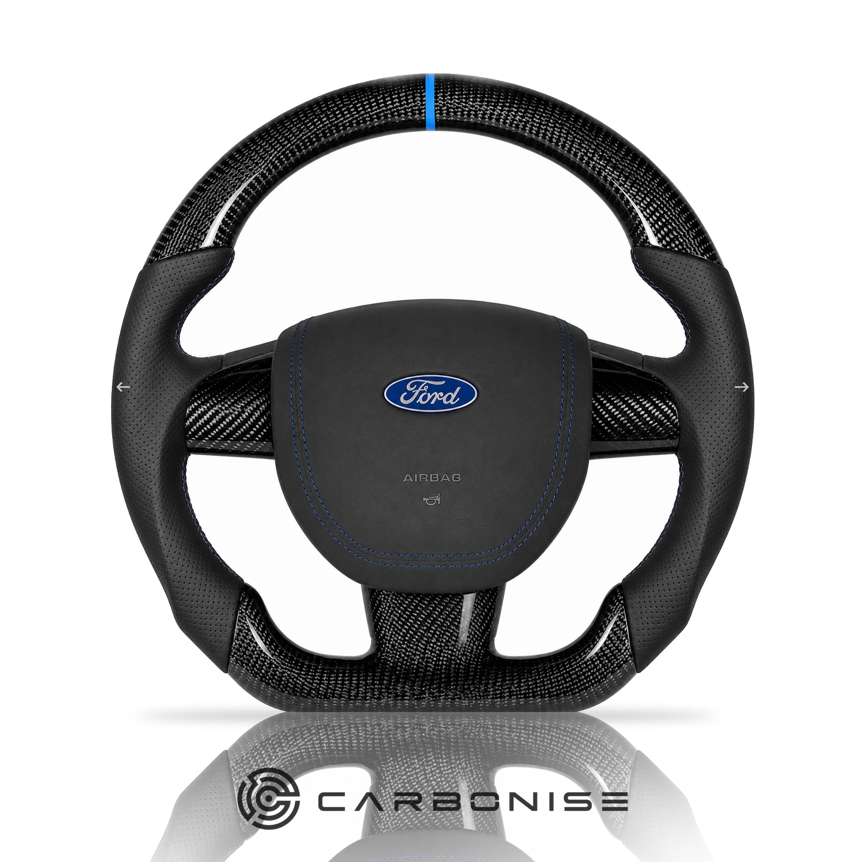 Ford Steering Wheel (Carbon Fiber+Perforated Leather) @6