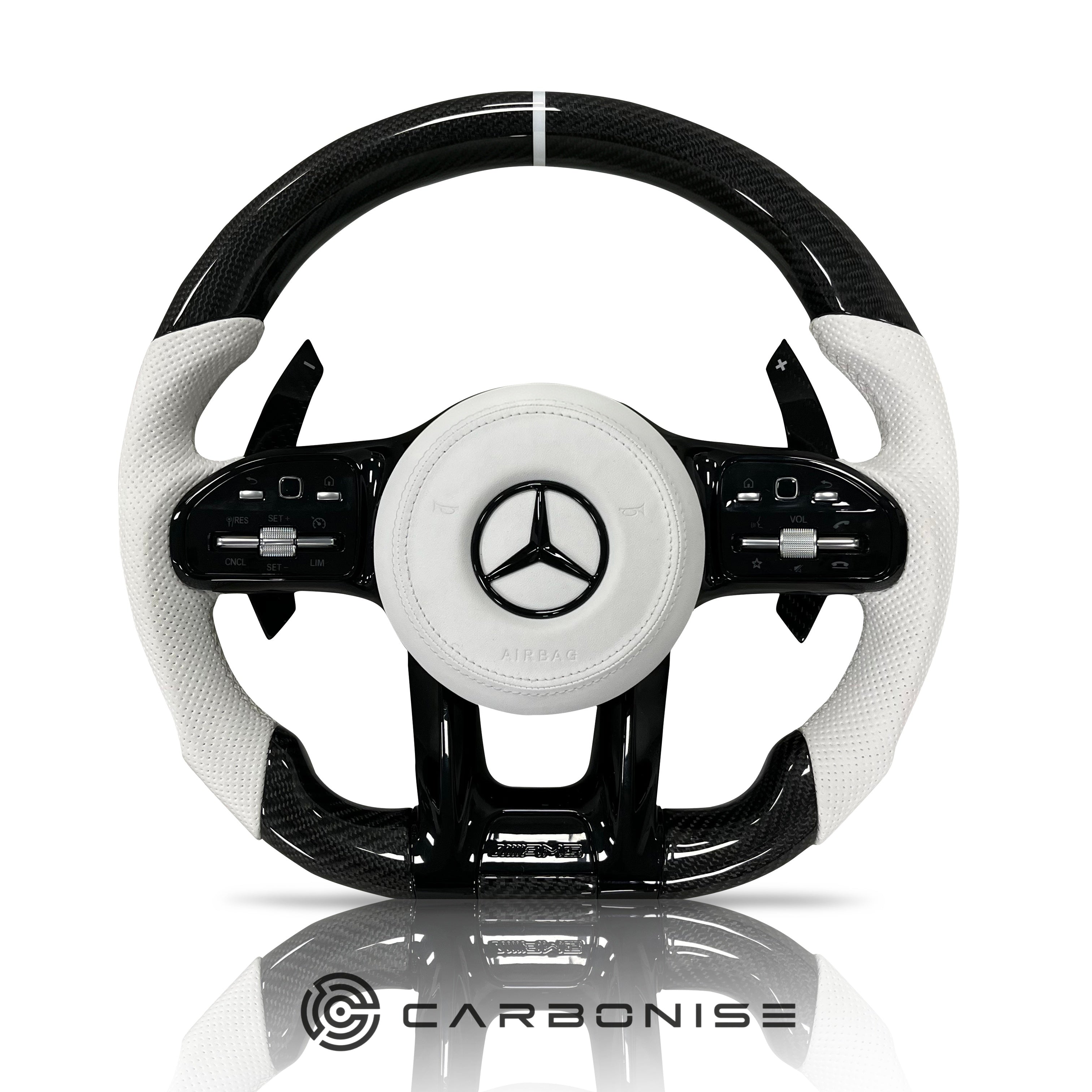 Mercedes-Benz Steering Wheel (Carbon Fiber+Perforated Leather) #04