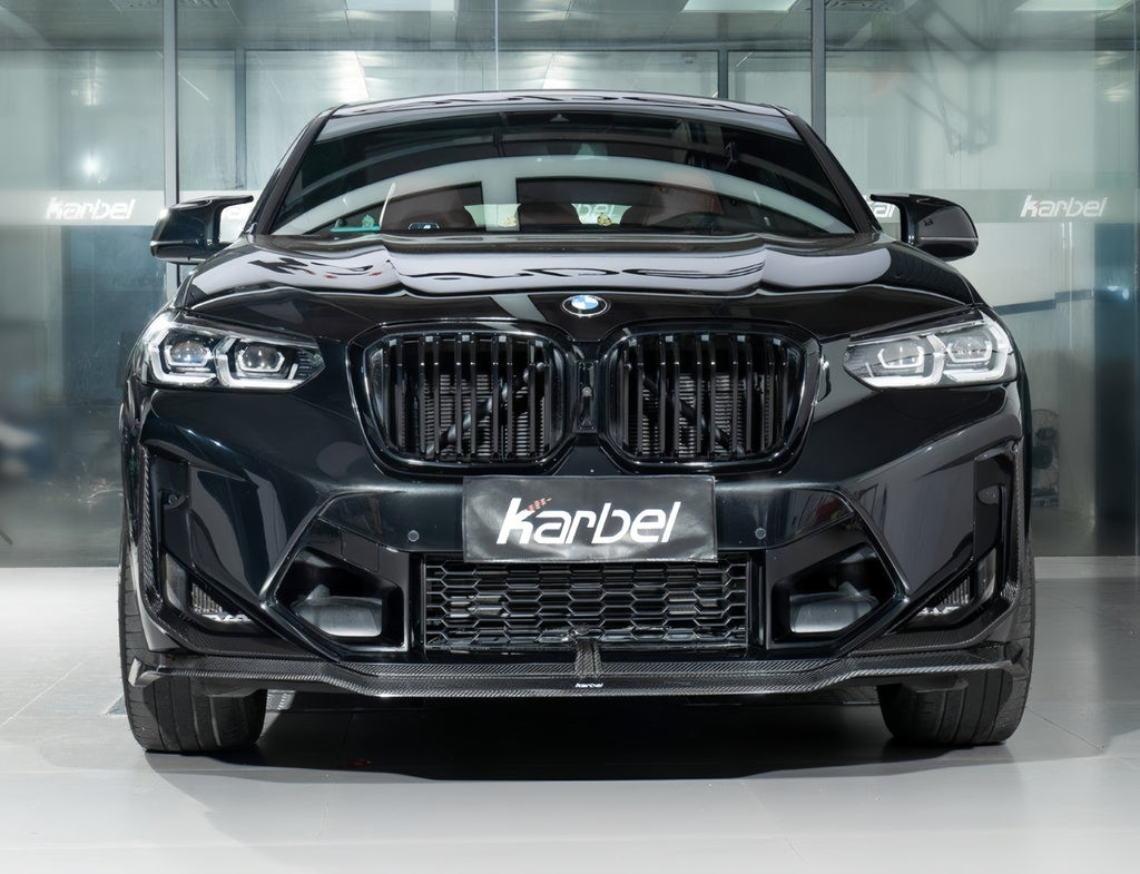 Karbel-Dry Carbon Fiber Front Lip for BMW X4M/C F98 & X3M/C F97 LCI 2022-Onwards