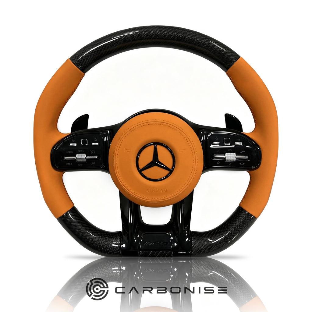 Mercedes-Benz Steering Wheel (Carbon Fiber+Smooth Leather) #51