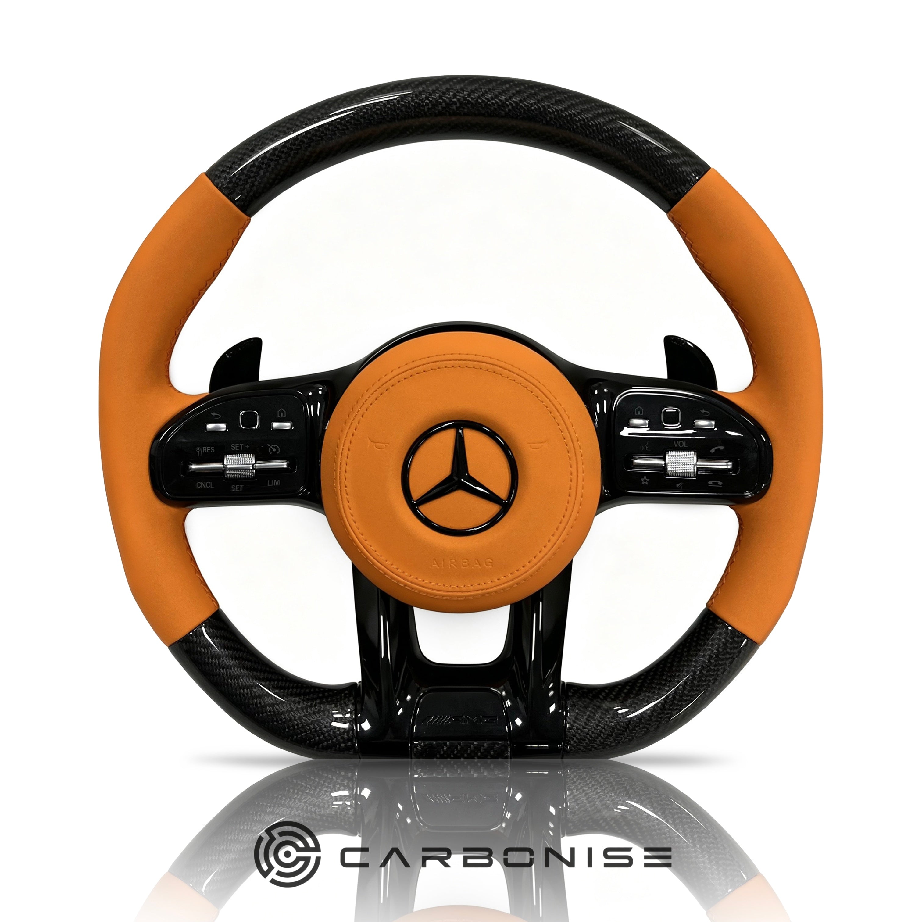 Mercedes-Benz Steering Wheel (Carbon Fiber+Smooth Leather) #51