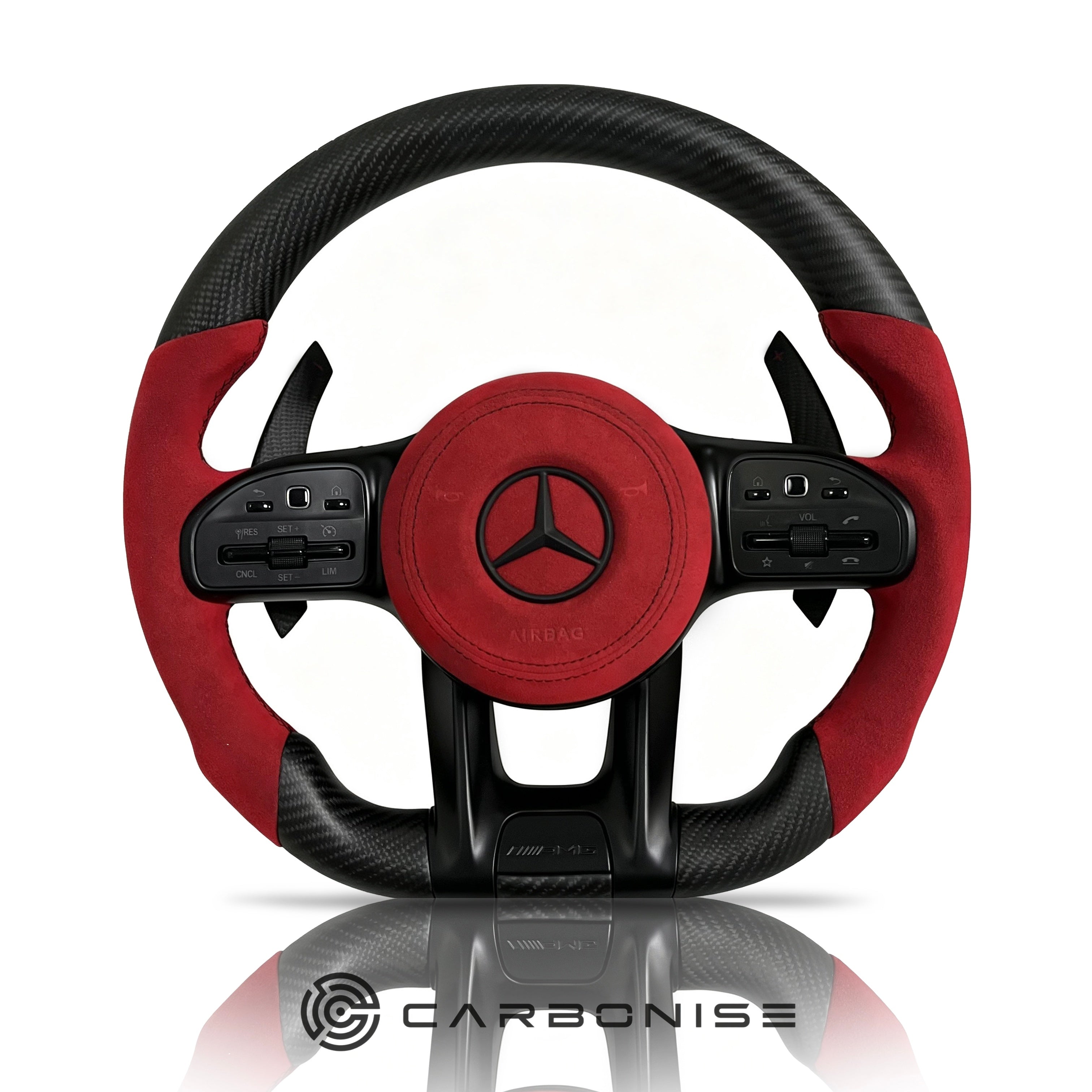 Mercedes-Benz Steering Wheel (Matte Carbon Fiber+Alcantara) #54