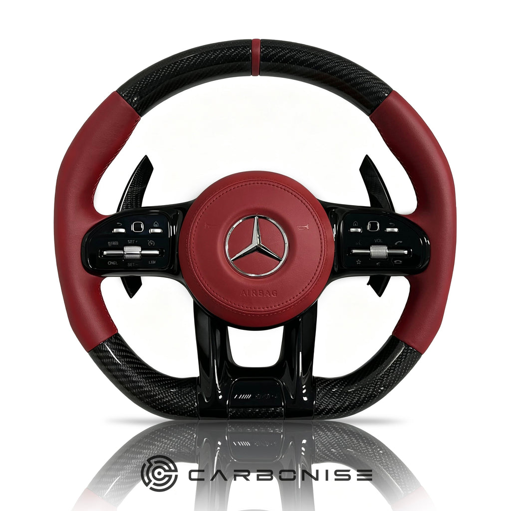 Mercedes-Benz Steering Wheel (Carbon Fiber+Smooth Leather) #55