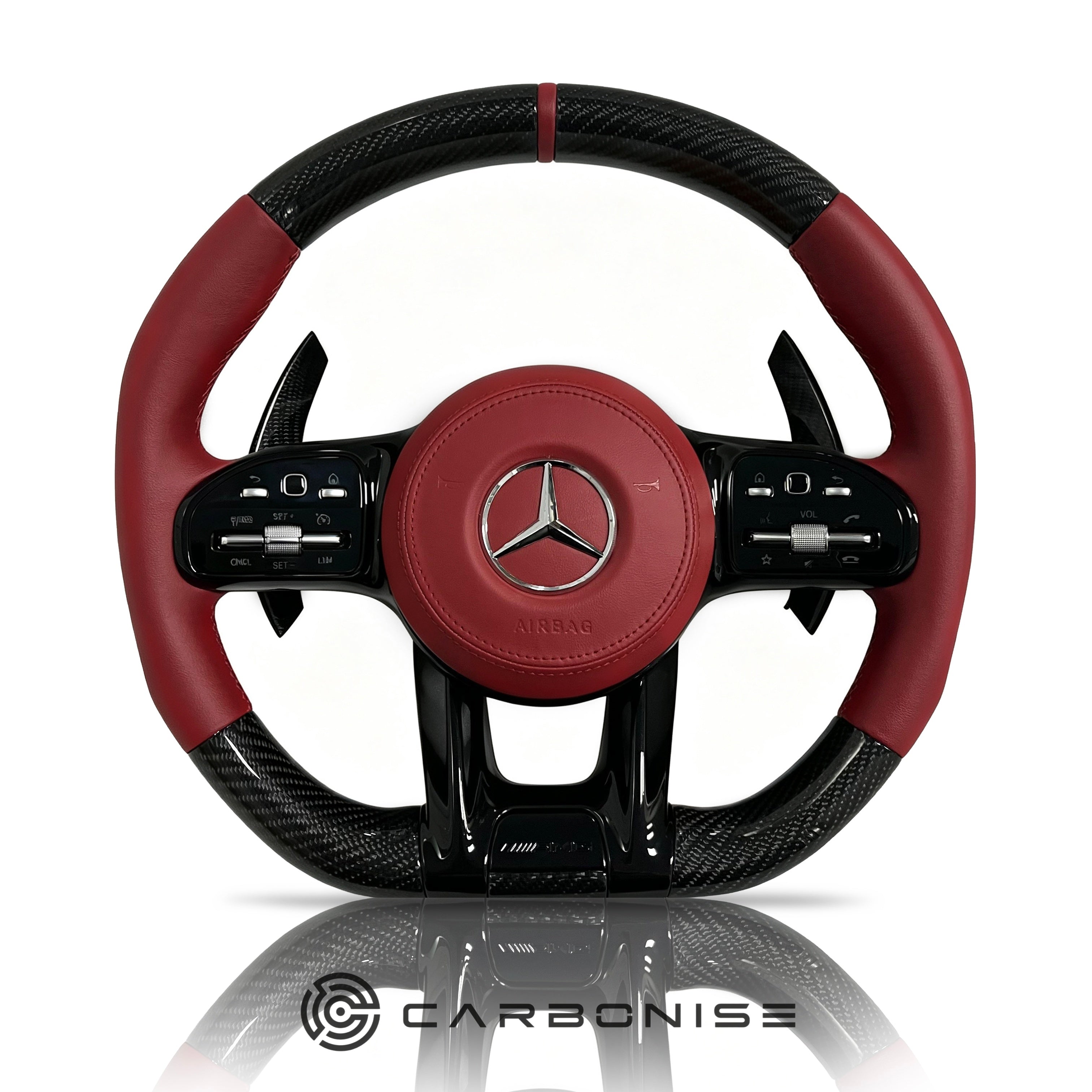 Mercedes-Benz Steering Wheel (Carbon Fiber+Smooth Leather) #55