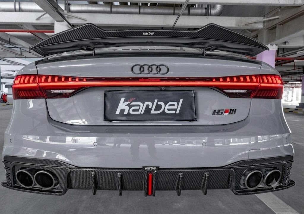 Karbel-Dry Carbon V2 Rear Spoiler for Audi RS7 S7 A7 C8 Carbon Fiber