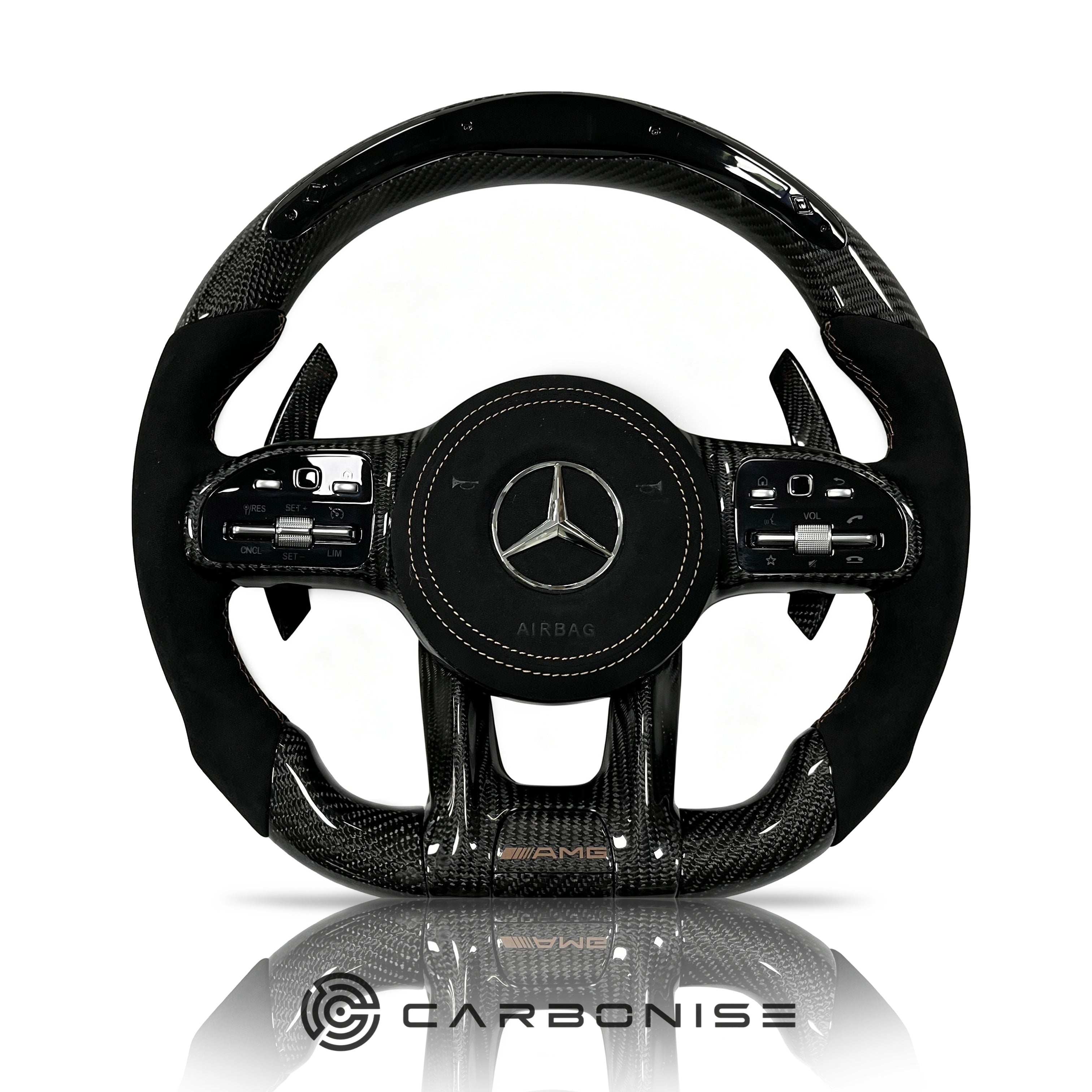 Mercedes-Benz Steering Wheel (Carbon Fiber+Alcantara) #57