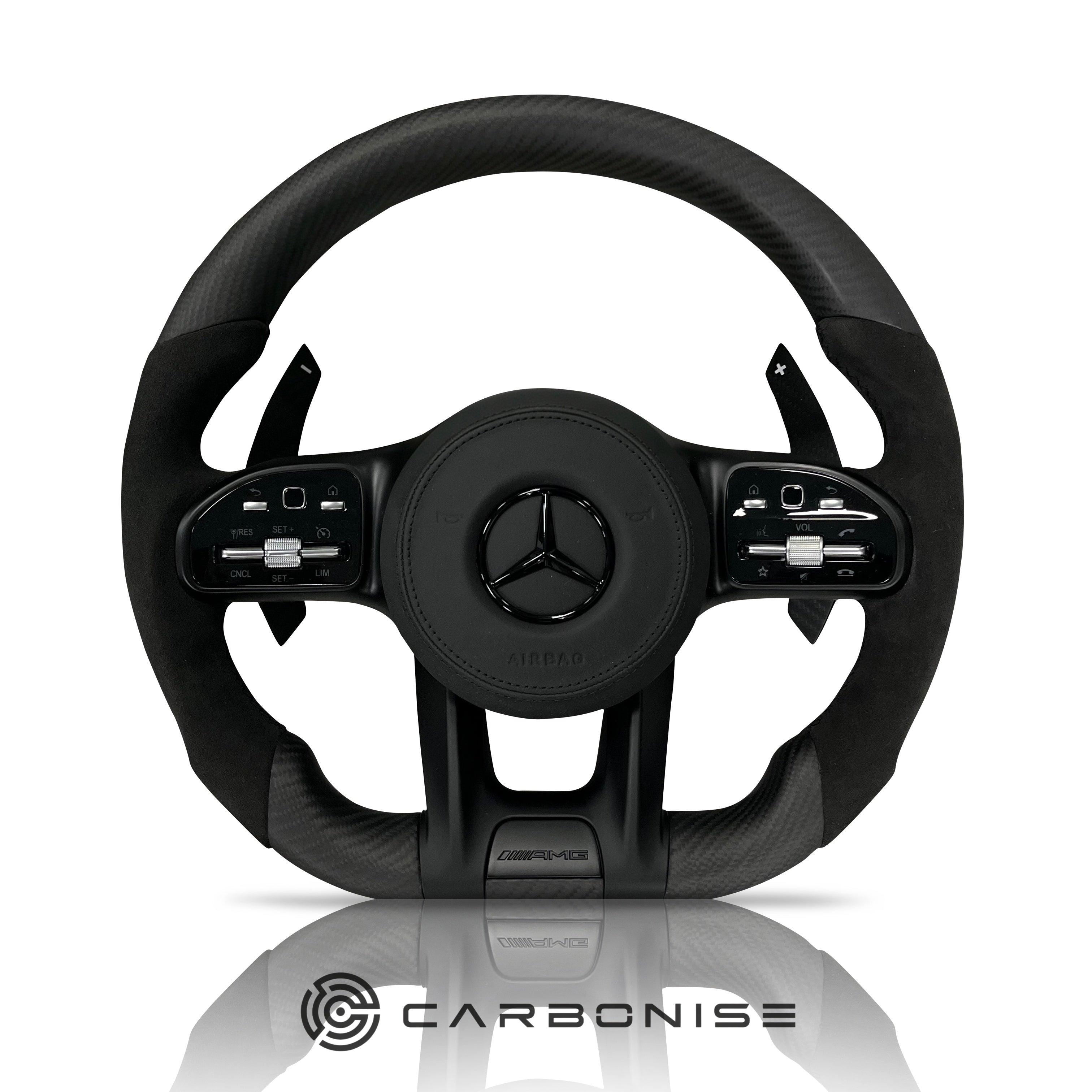Mercedes-Benz Steering Wheel (Matte Carbon Fiber+Alcantara) #05