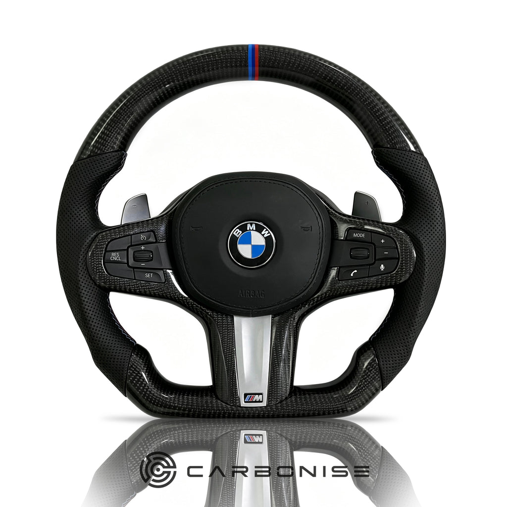 BMW Steering Wheel (Carbon Fiber+Perforated Leather) #5