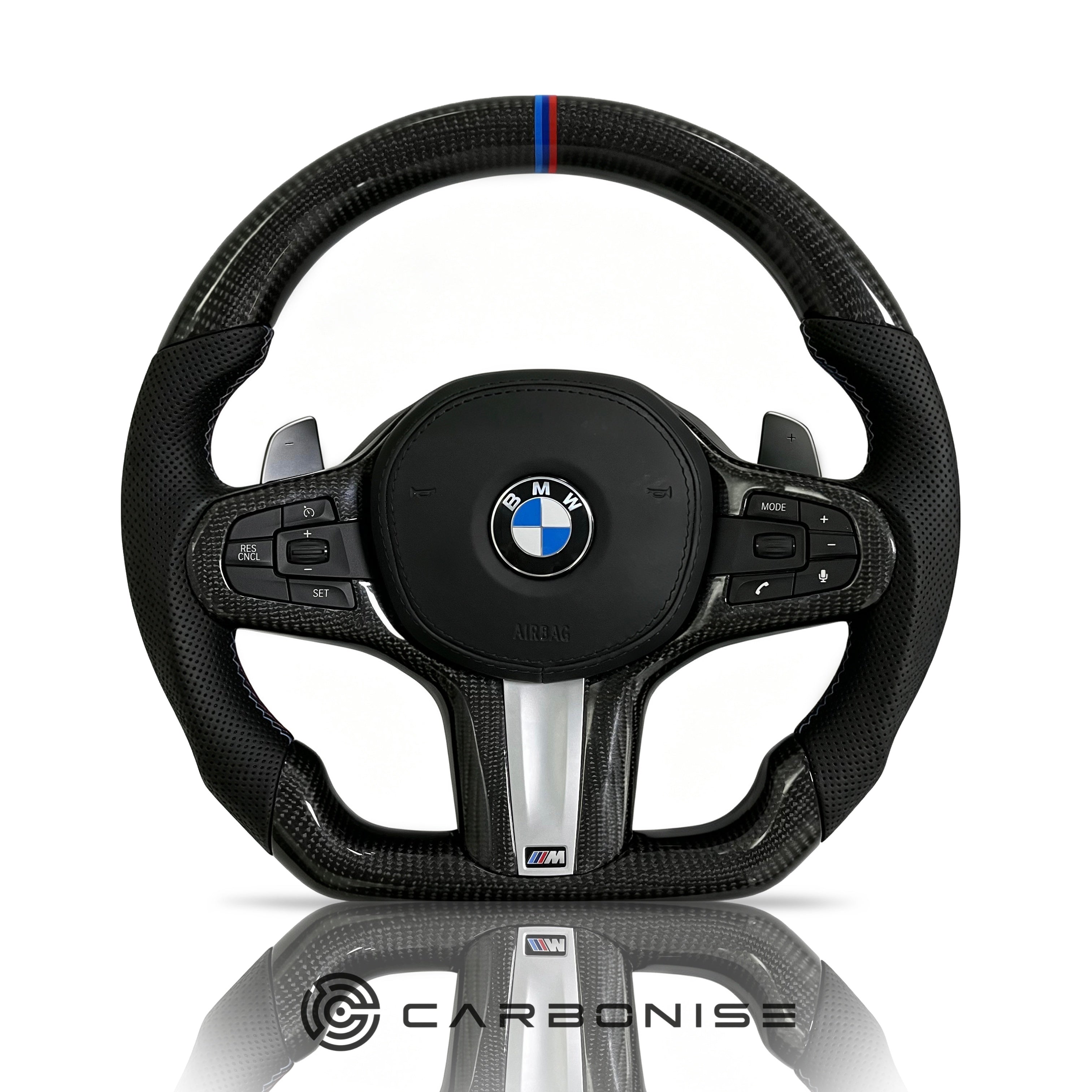BMW Steering Wheel (Carbon Fiber+Perforated Leather) #5