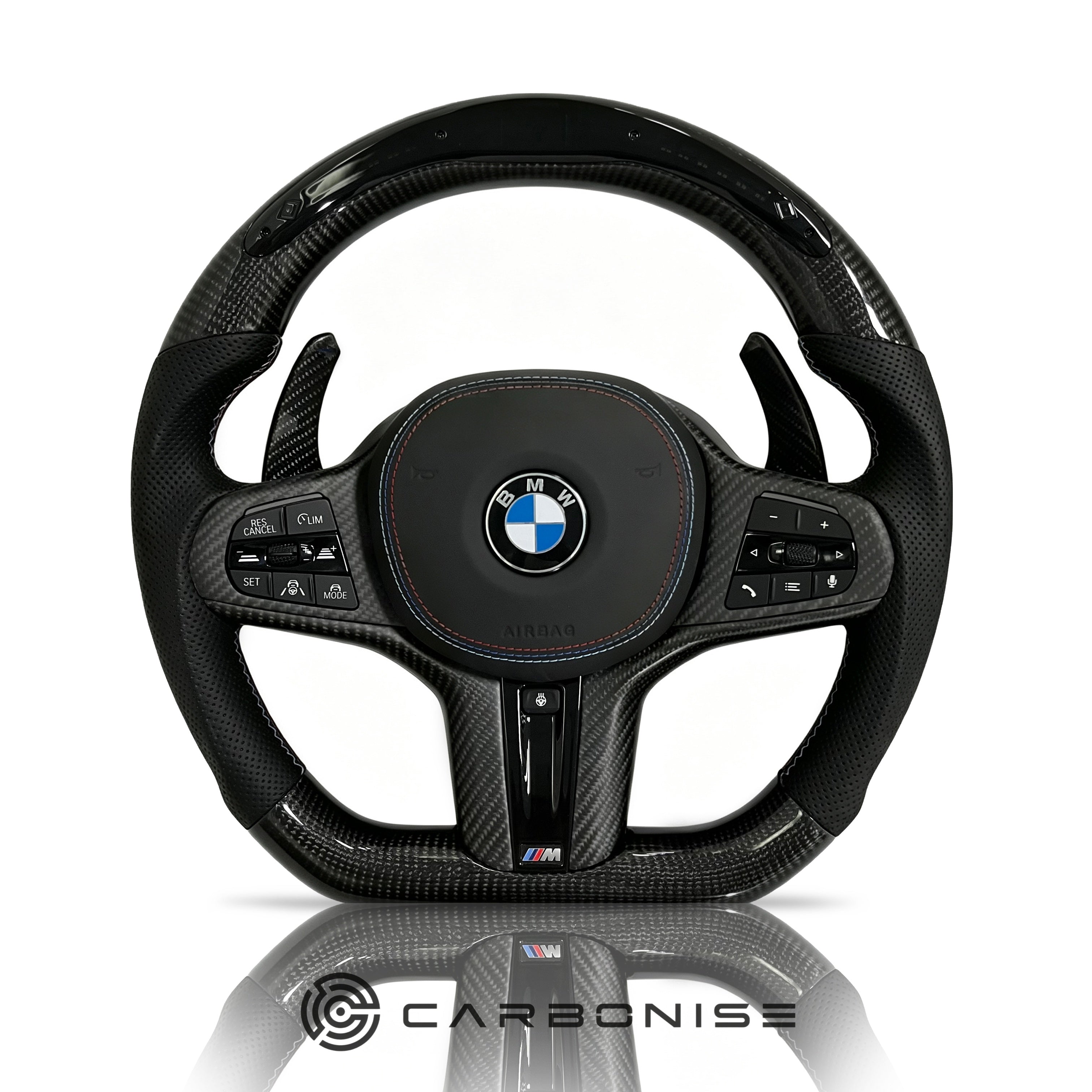 BMW Steering Wheel (Carbon Fiber+Perforated Leather) #6
