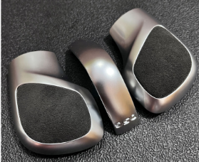 Brushed aluminium Shift knob with satin silver finish and OEM-style design.