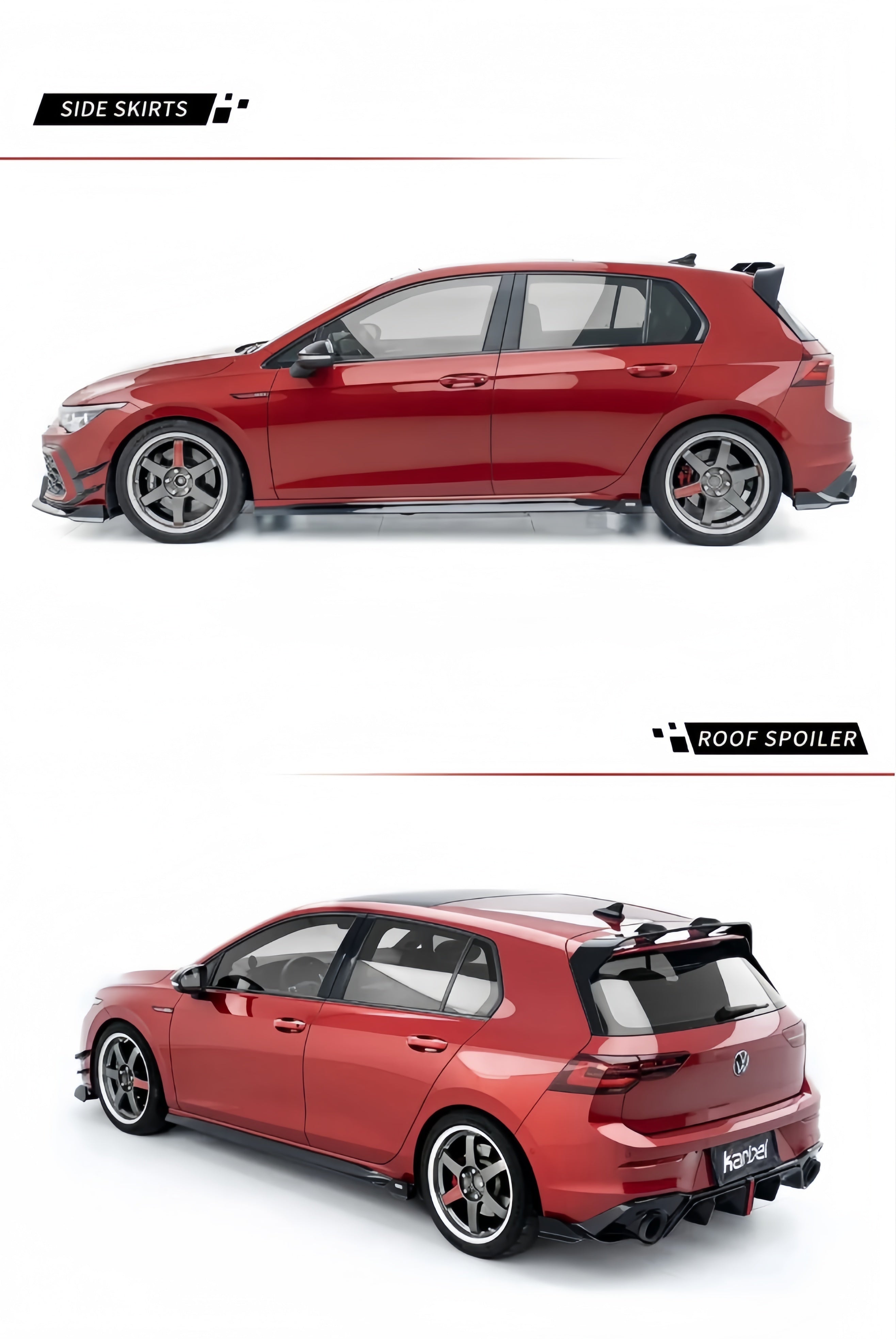Karbel-Dry Carbon V2 Rear Roof Spoiler for Volkswagen Golf GTI / R-line MK8 MK8.5 2022-Onwards