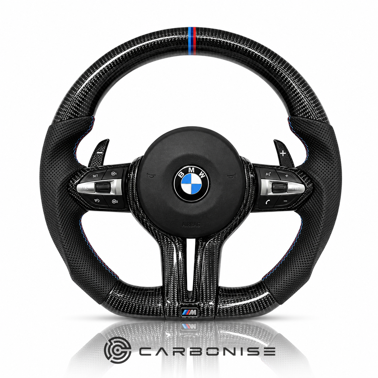 BMW Steering Wheel (Carbon Fiber+Perforated Leather) @8