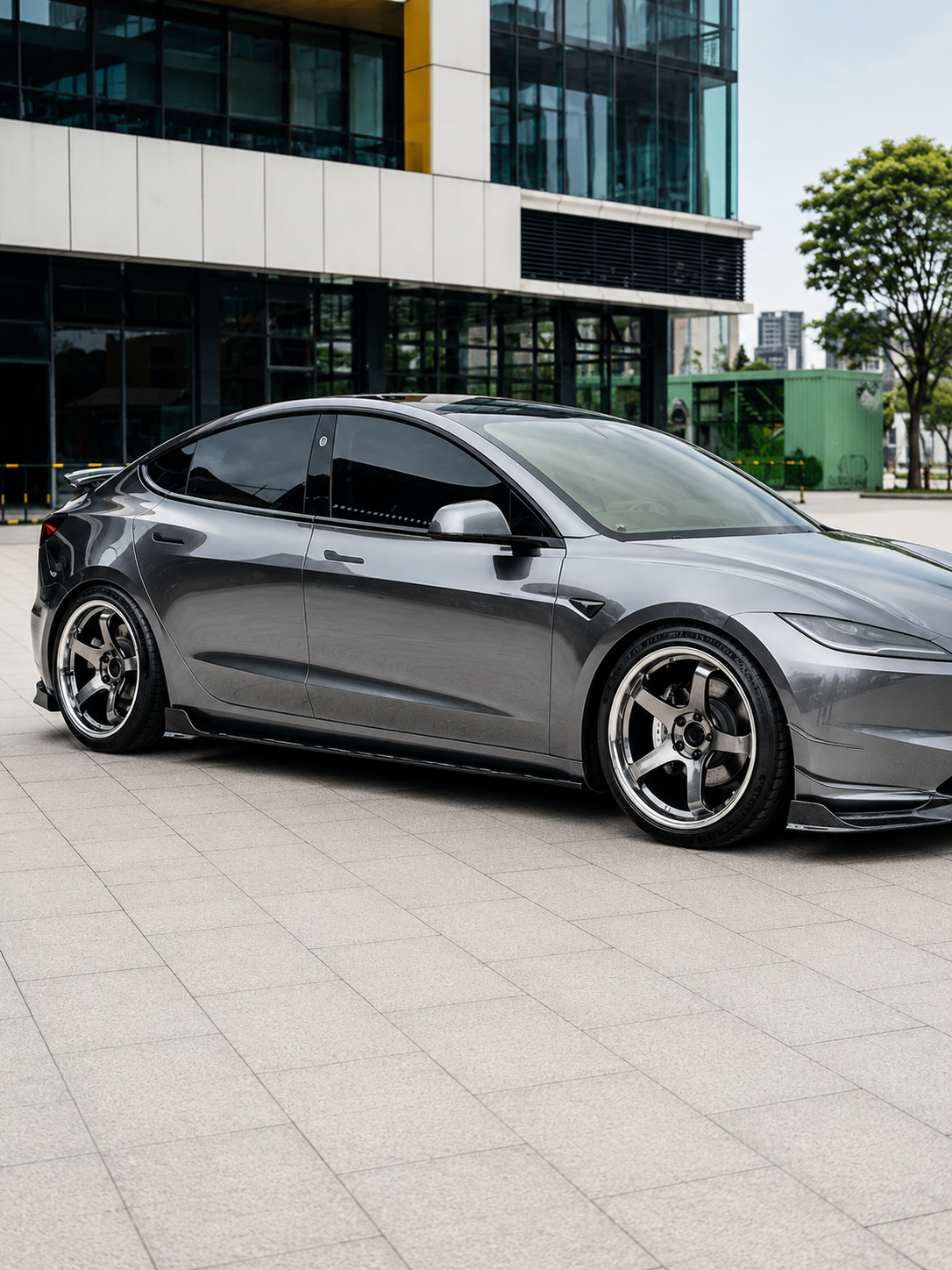 Karbel-Dry Carbon Side Skirts for Tesla Model 3 Highland / P 2024-ON Dry Pre-preg Carbon Fiber