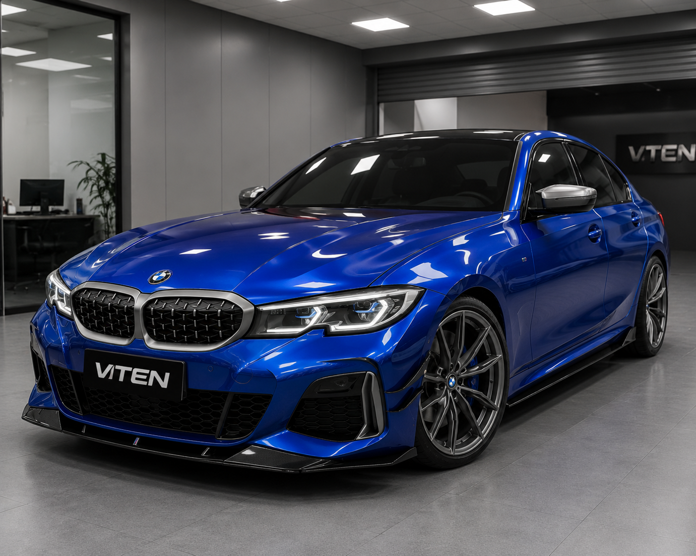 VTEN-BMW 3 SERIES G20 / G21 PRE-LCI ABS GLOSS BLACK FRONT CANARDS