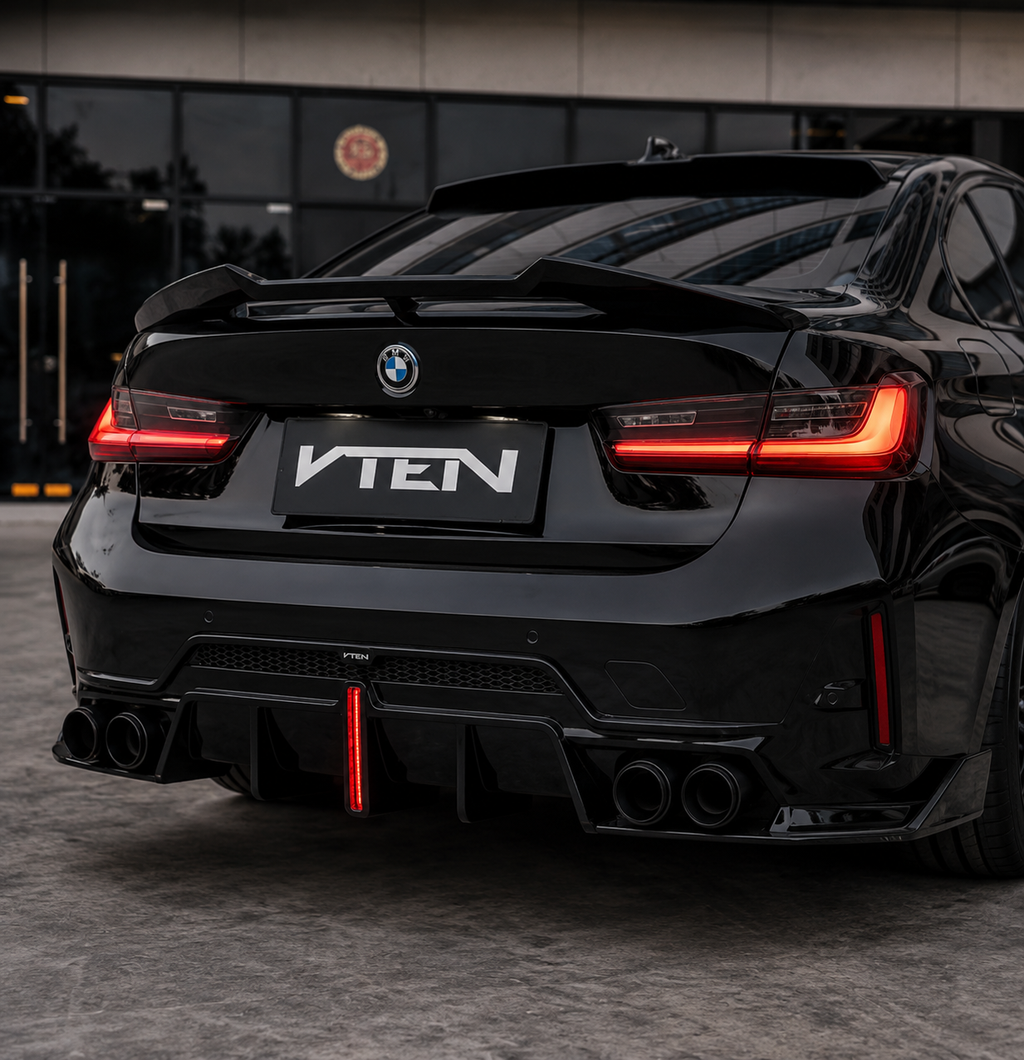 VTEN-BMW 3 SERIES G20 GLOSS BLACK REAR SPOILER V2