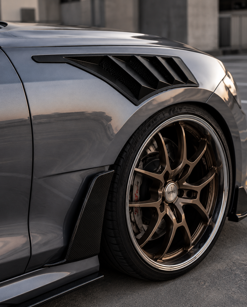 VTEN-BMW 3 SERIES G20 LCI 2023+ GLOSS BLACK FRONT LIP V3
