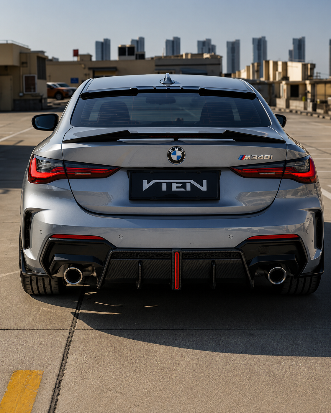 VTEN-BMW 4 SERIES G22 ABS GLOSS BLACK REAR SPOILER