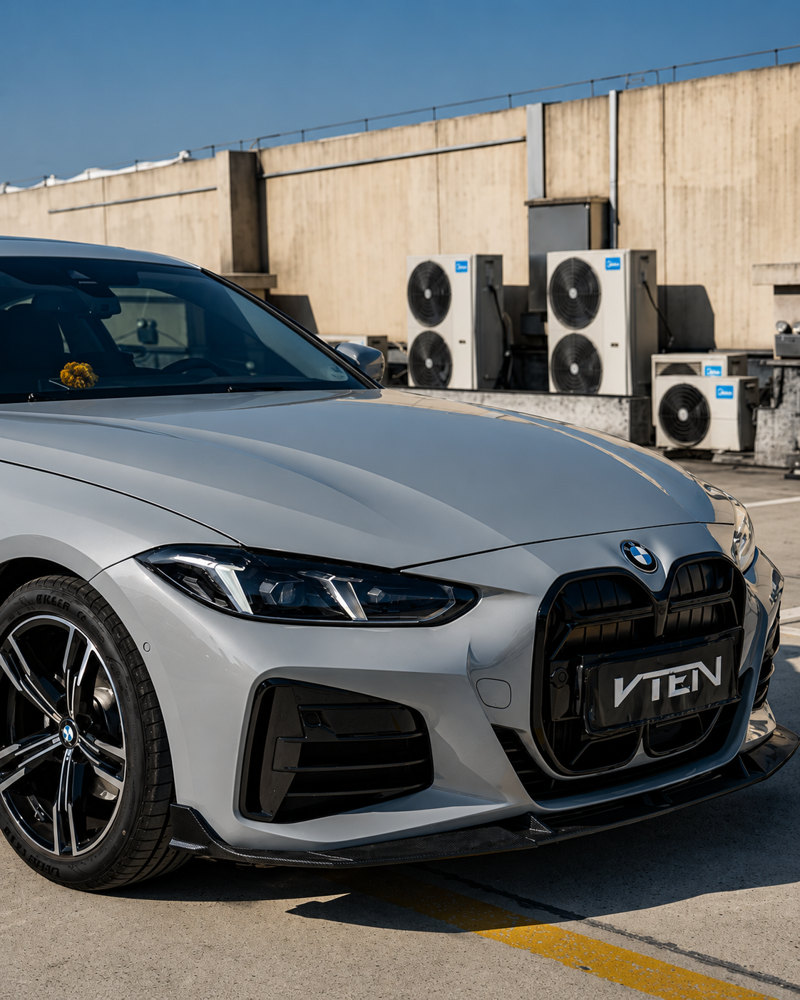 VTEN-BMW 4 SERIES G22 2020+ PP GLOSS BLACK FRONT LIP