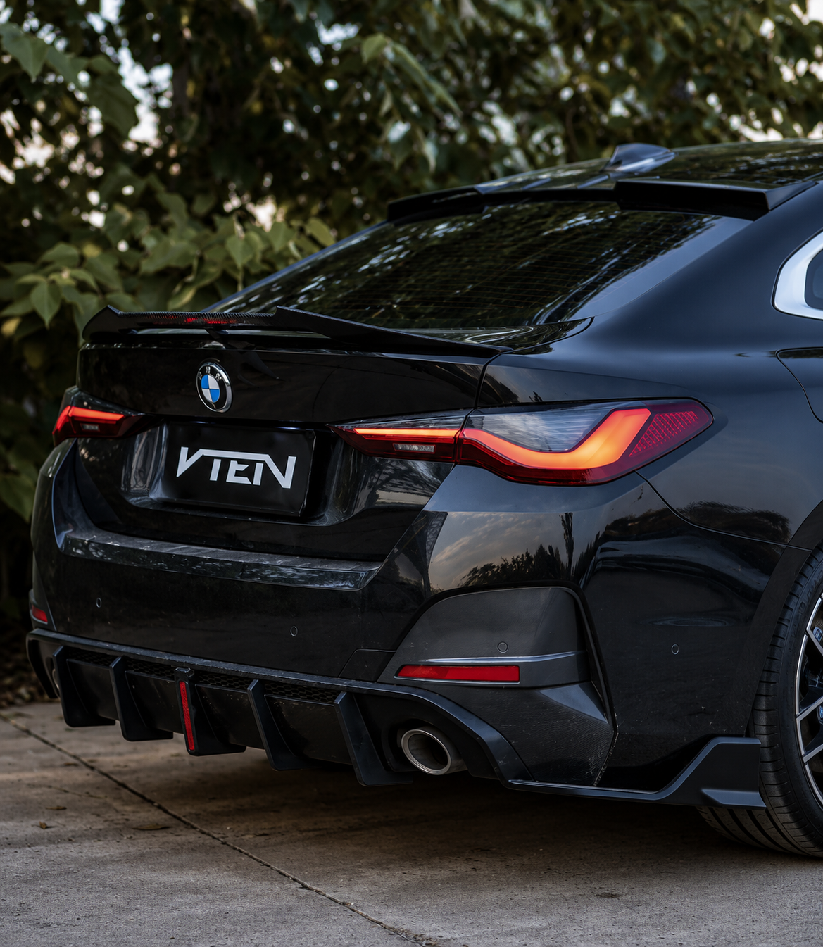 VTEN-BMW 4 SERIES G26 GRAN COUPE ABS GLOSS BLACK ROOF SPOILER