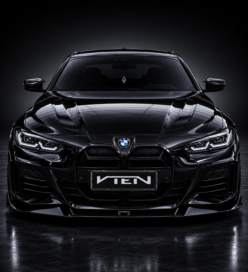 VTEN-BMW 4 SERIES G26 GRAN COUPE PP GLOSS BLACK FRONT LIP
