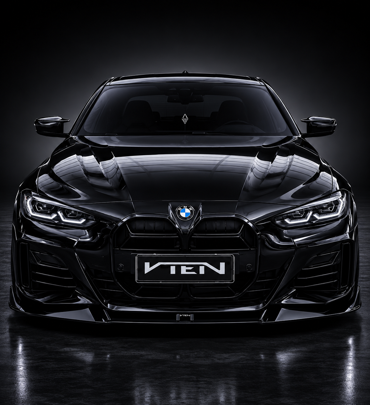 VTEN-BMW 4 SERIES G26 GRAN COUPE PP GLOSS BLACK FRONT LIP