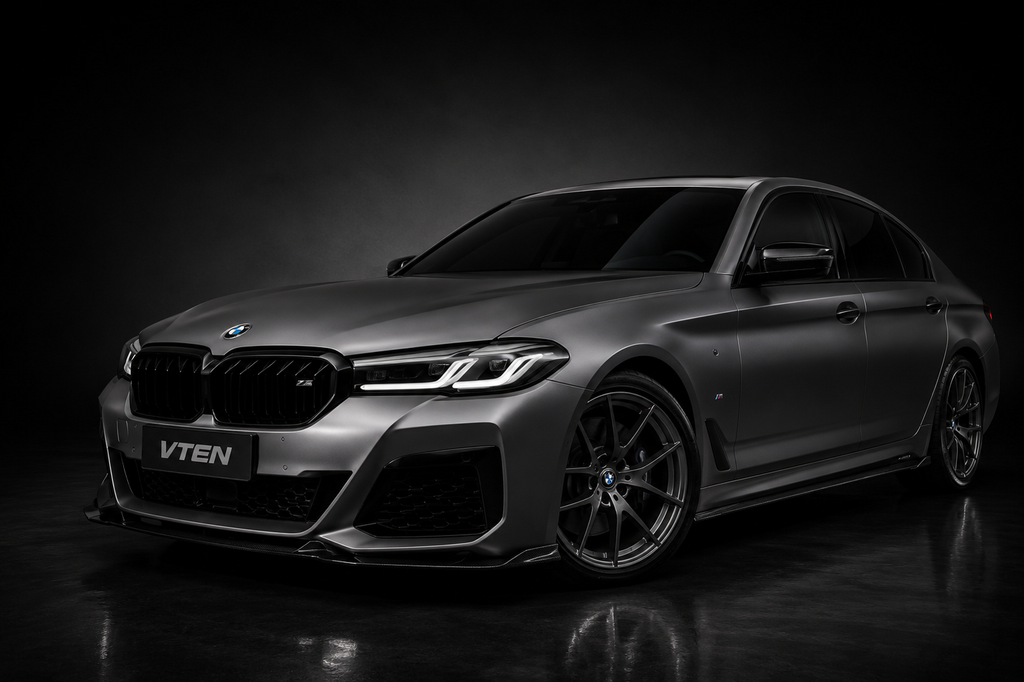VTEN-BMW 5 SERIES G30 LCI PP GLOSS BLACK FRONT LIP