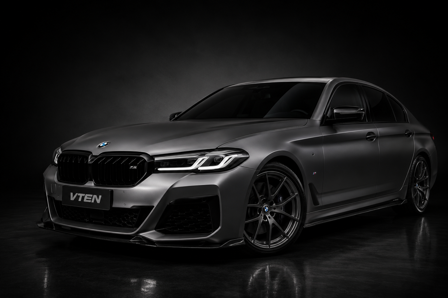 VTEN-BMW 5 SERIES G30 LCI PP GLOSS BLACK FRONT LIP