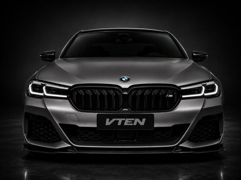 VTEN-BMW 5 SERIES G30 LCI PP GLOSS BLACK FRONT LIP