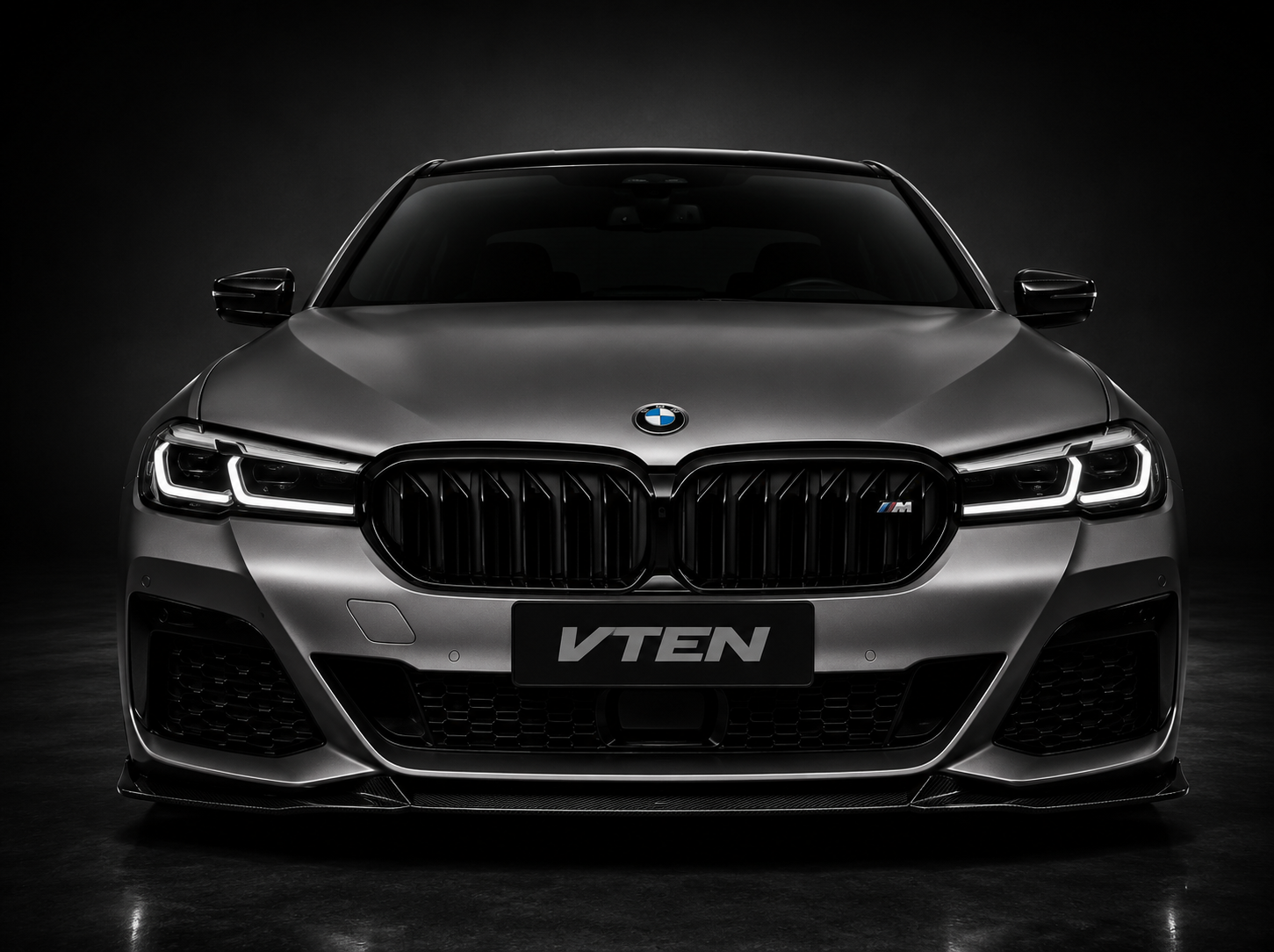 VTEN-BMW 5 SERIES G30 LCI PP GLOSS BLACK FRONT LIP