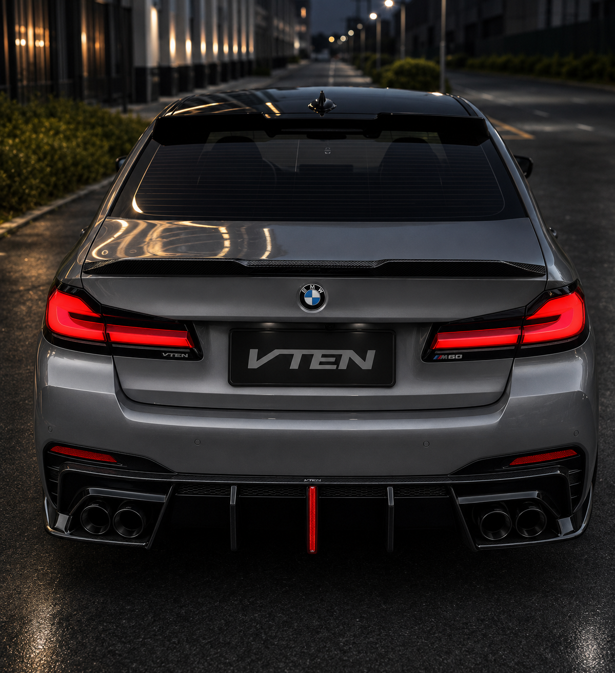 VTEN-BMW 5 SERIES G30 LCI GLOSS BLACK ROOF SPOILER