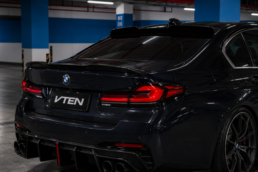 VTEN-BMW 5 SERIES G30 LCI GLOSS BLACK REAR SPOILER