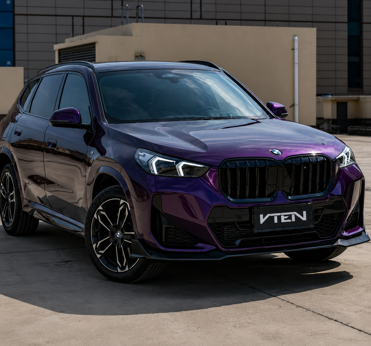 VTEN-BMW X1 IX1 U11 2023+ PP GLOSS BLACK FRONT LIP